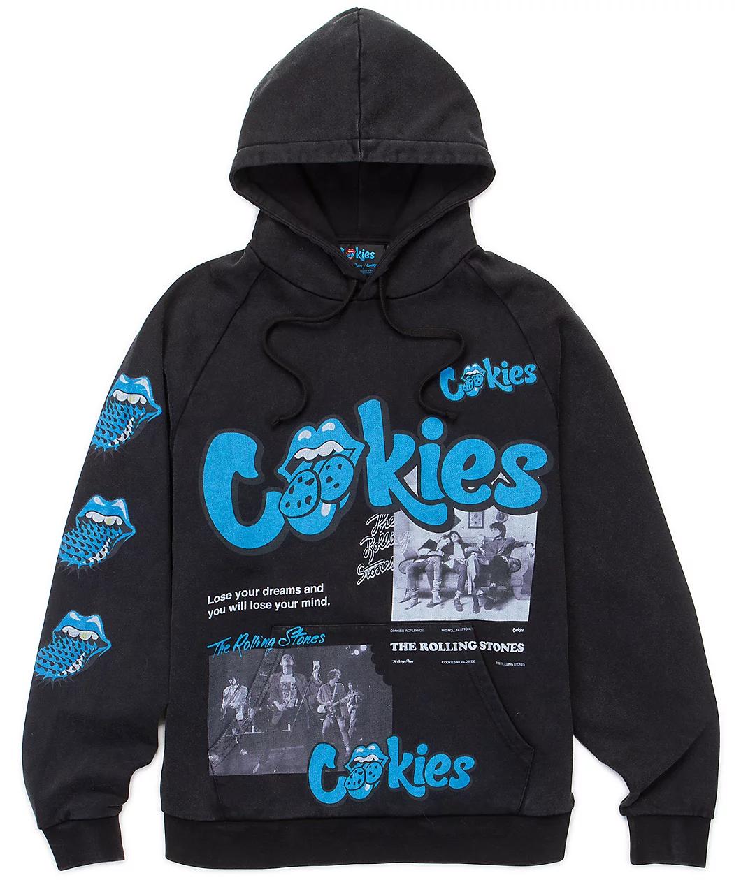 Cookies x The Rolling Stones Arch Black Wash Hoodie Product Image