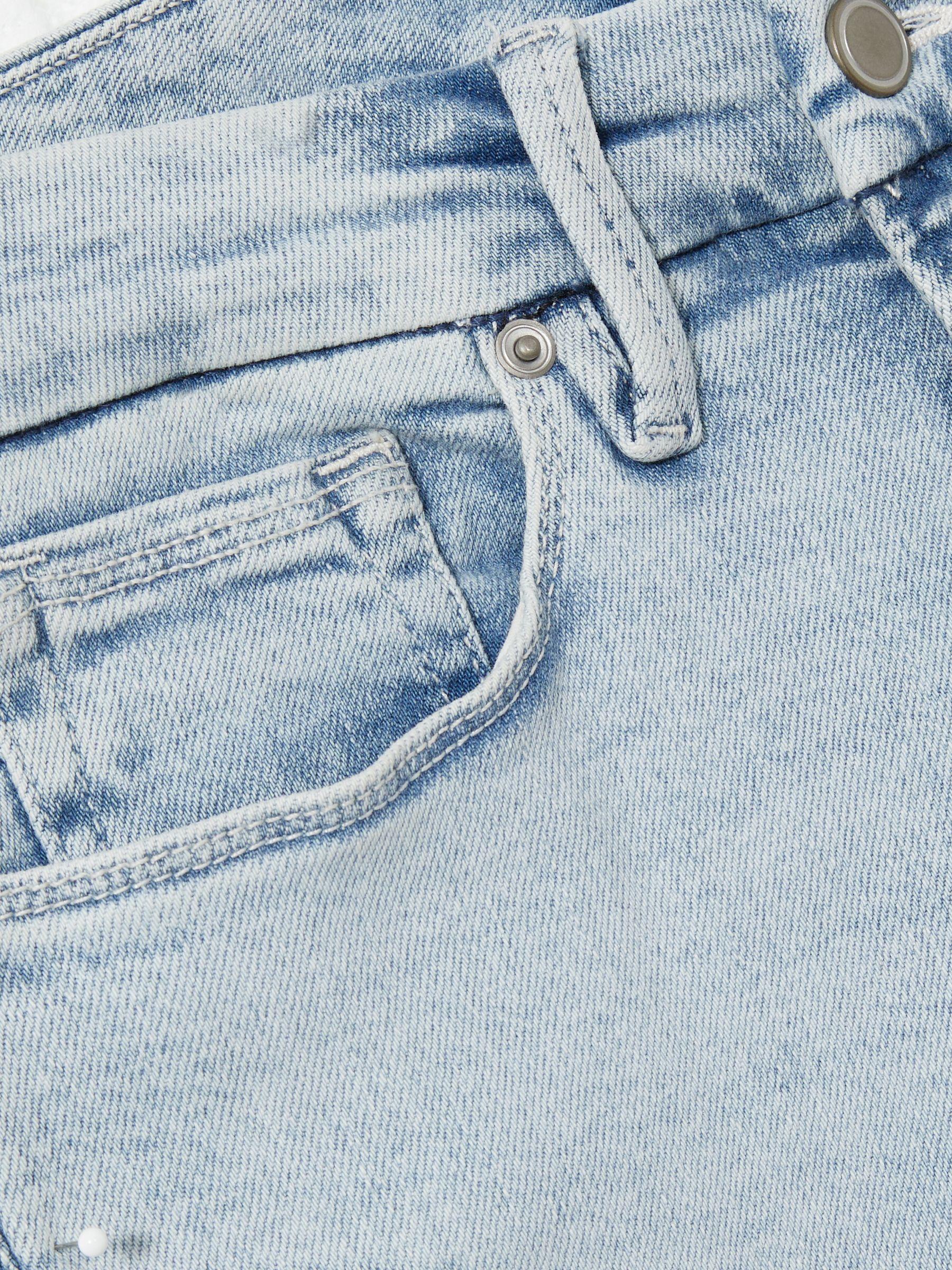 Good American Split-Hem Skinny Jeans in Light Blue Product Image