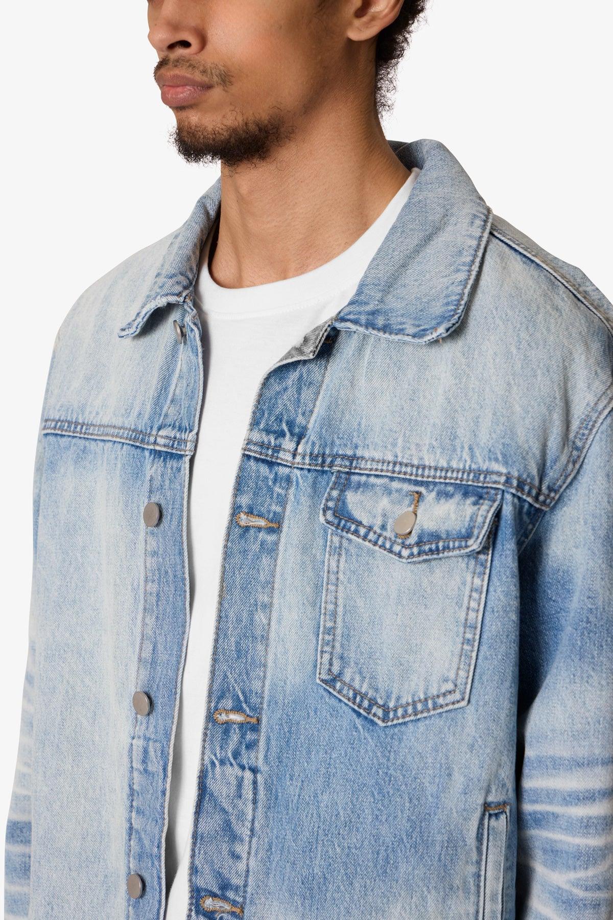 Sun Washed Denim Jacket - Light Blue Product Image
