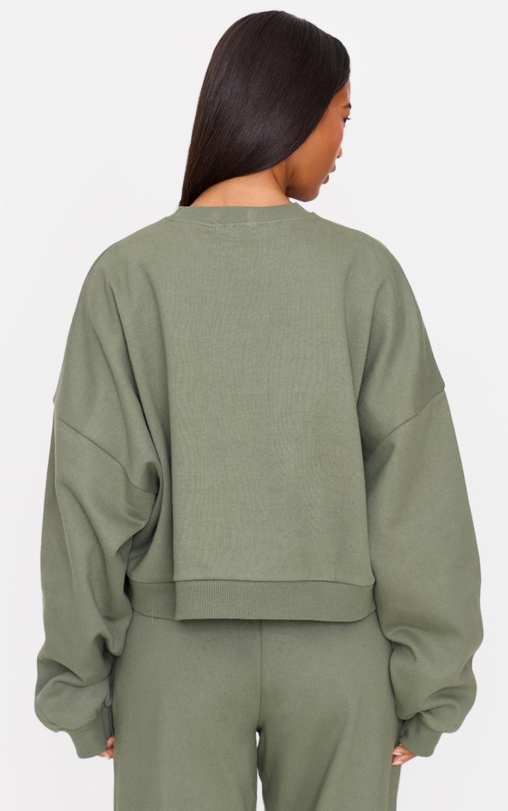 Olive Premium Boxy Sweatshirt Product Image