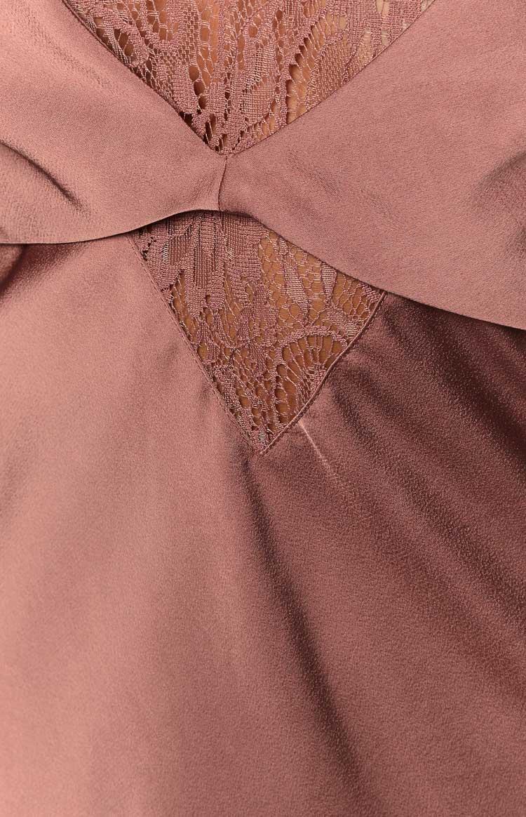 Clarissa Brown Slip Mini Dress Product Image