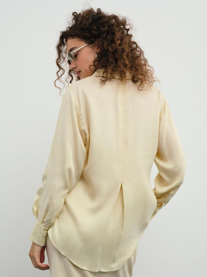 Clarabell Button Down Shirt — Yellow Product Image