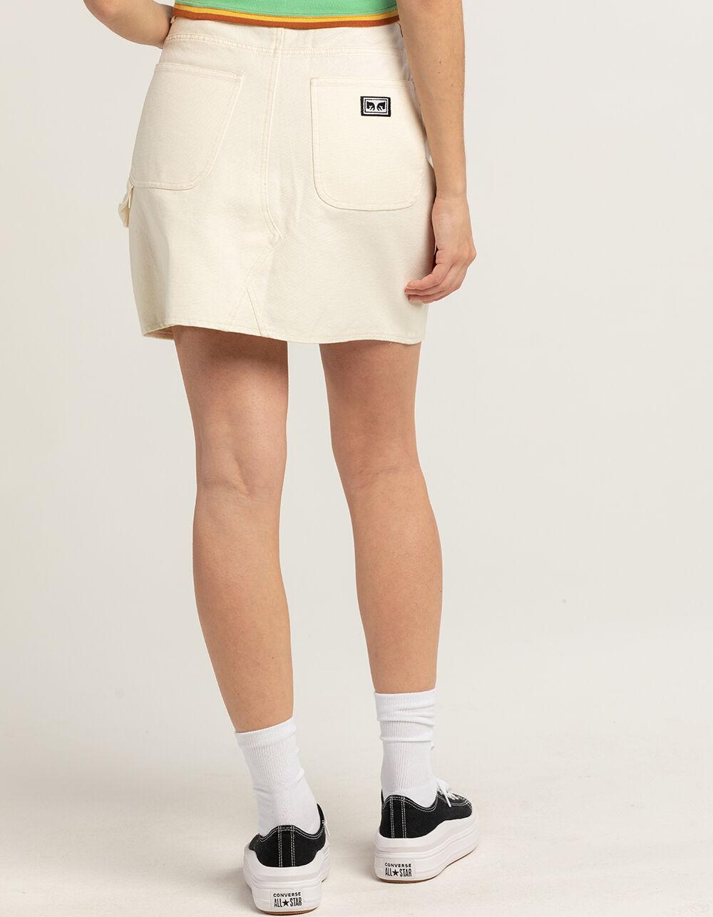 OBEY Bibi Womens Carpenter Skirt - CREAM Product Image