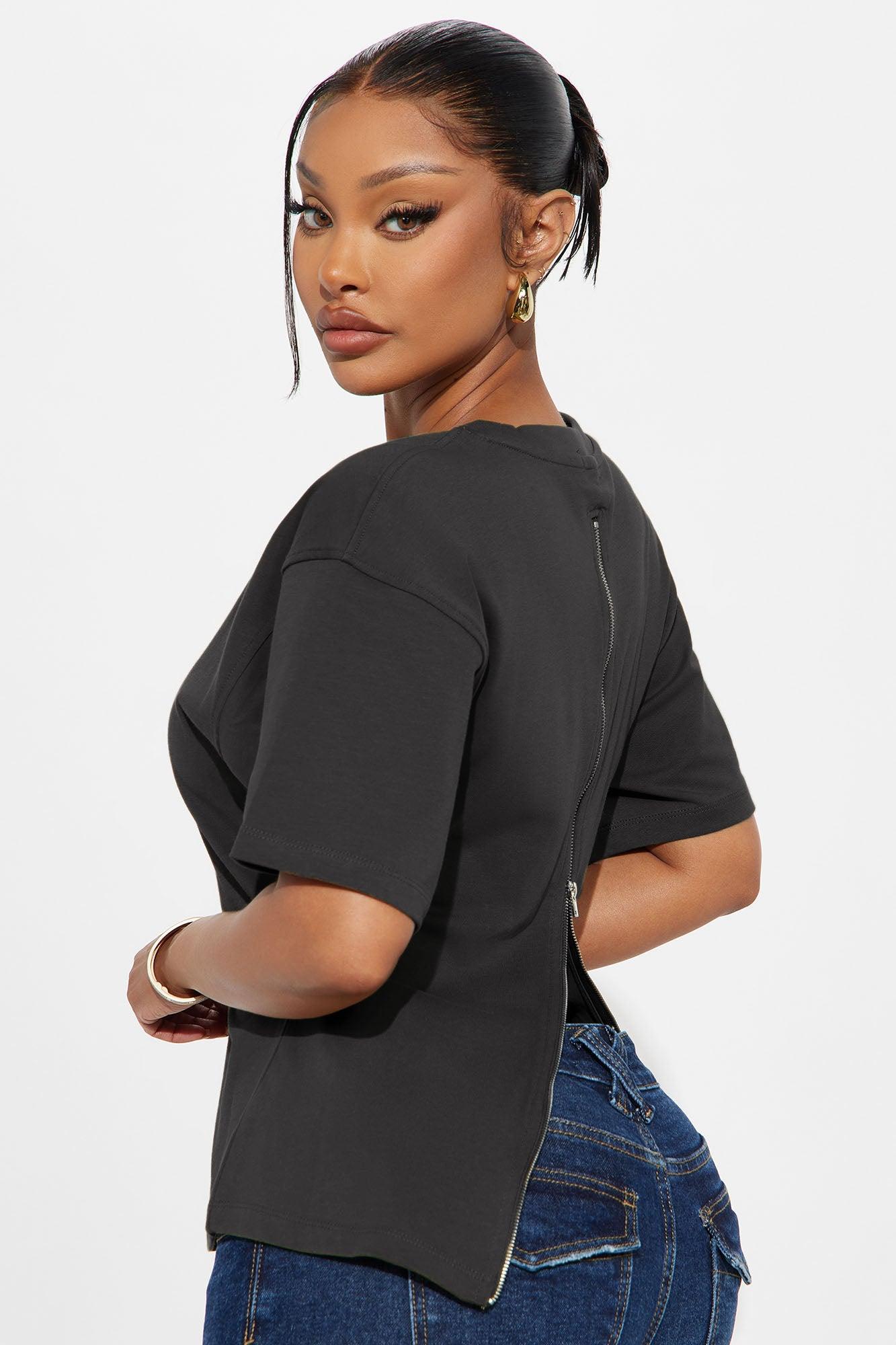 Jayden Fitted T-Shirt - Brown Female Product Image