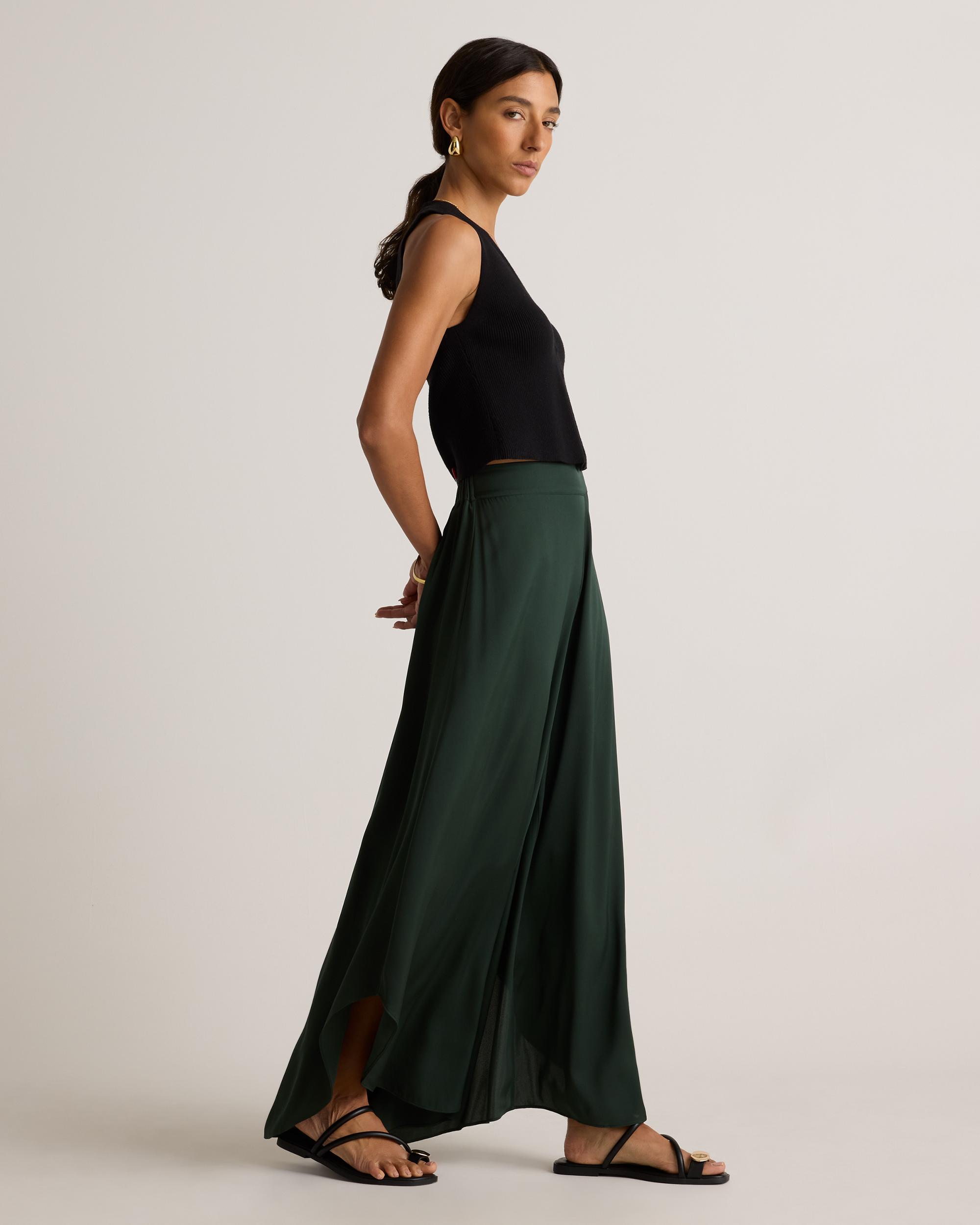 Quince | Women's Washable Stretch Silk Palazzo Pants Mulberry Silk Product Image