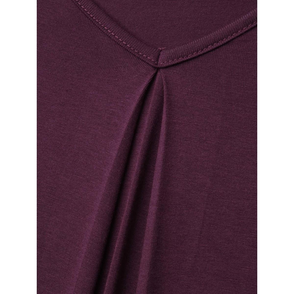 Plus Size Supersoft Essentials V-Neck Tank Top Women Deeppurplered Leisure Pleated V-neck Casual Tank Tops Camis BloomChic 26/4X Product Image