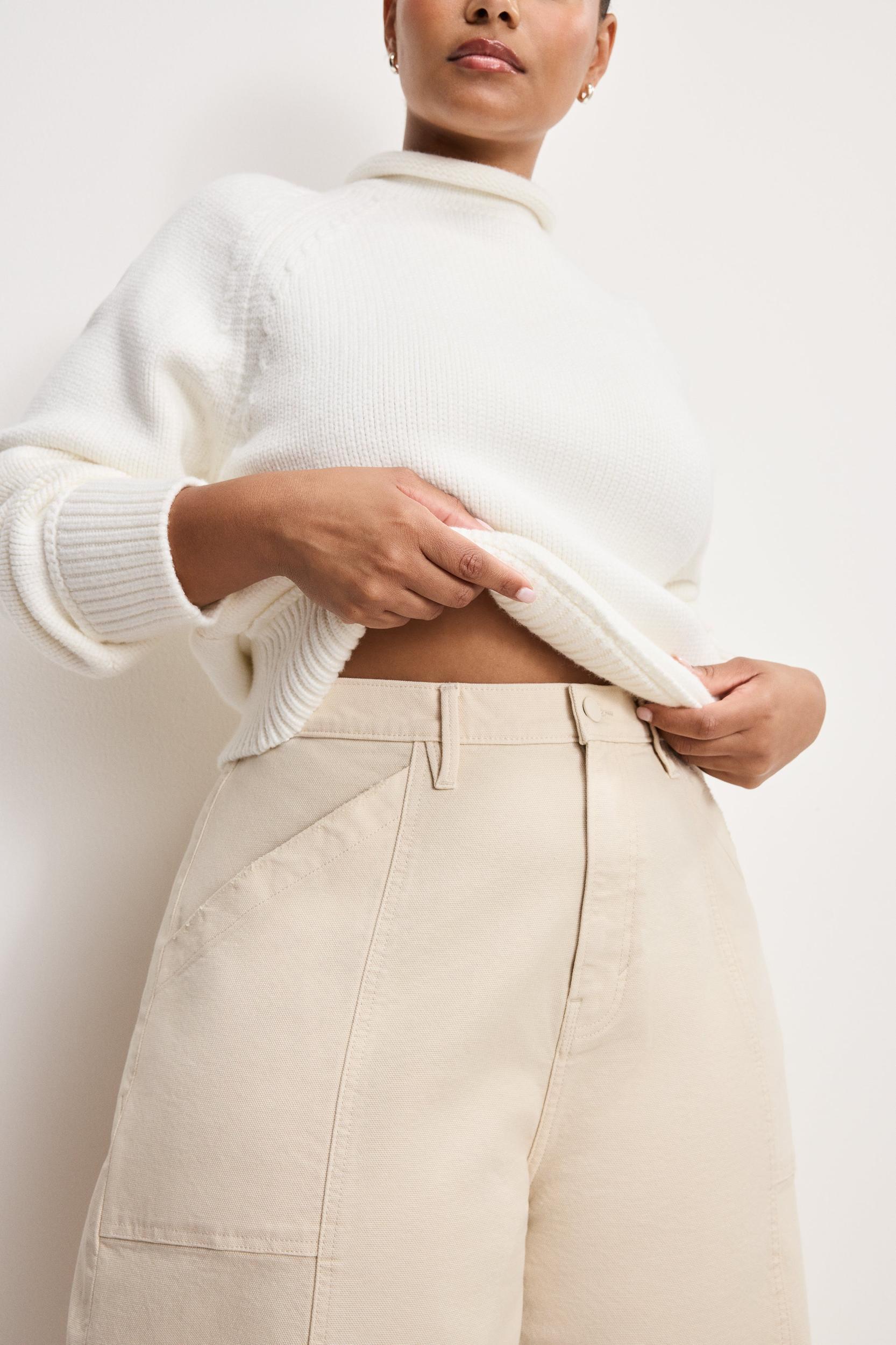 CANVAS CROPPED BARREL PANTS | CANVAS Product Image