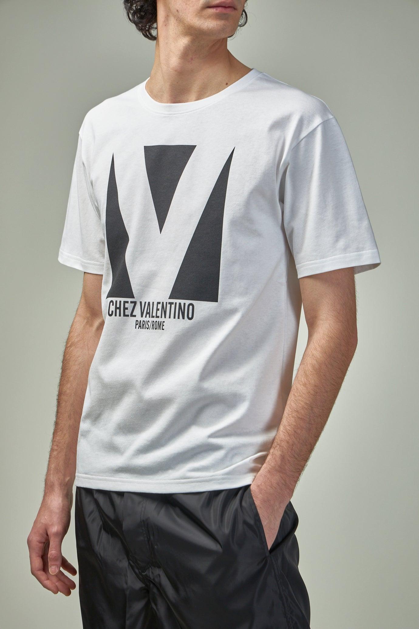VALENTINO Mens Avorio Logo-print Crew-neck Cotton-jersey T-shirt Product Image