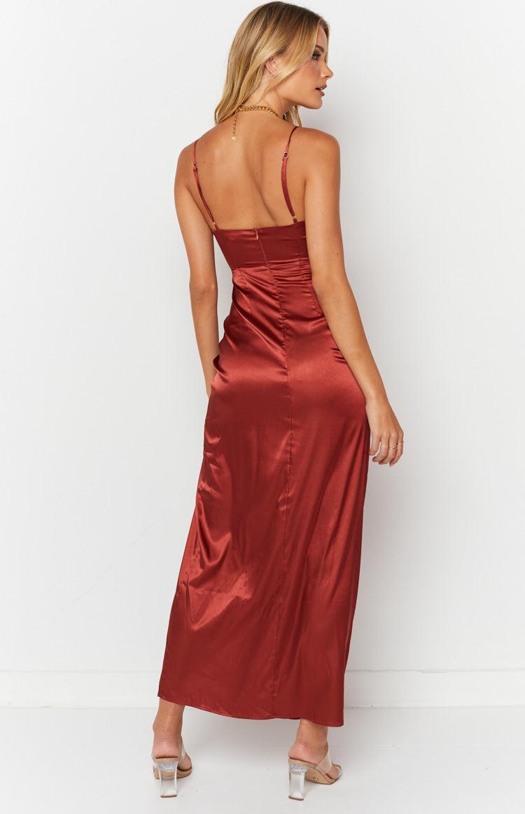 Dionne Rust Twist Maxi Dress Product Image