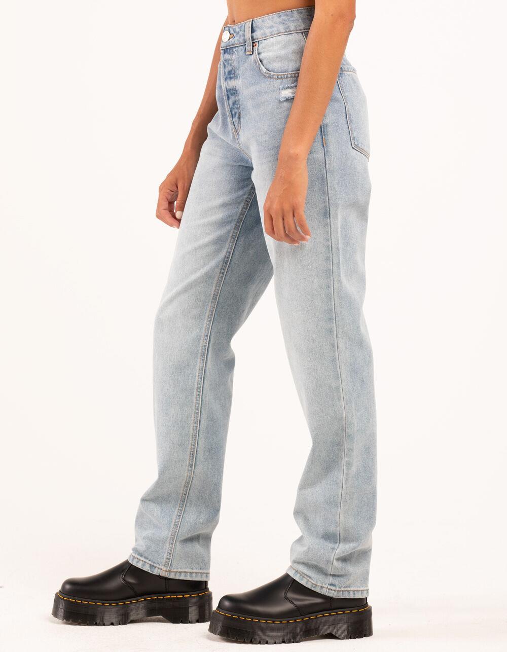 RSQ Womens High Rise Straight Leg Jeans - LIGHT WASH Product Image