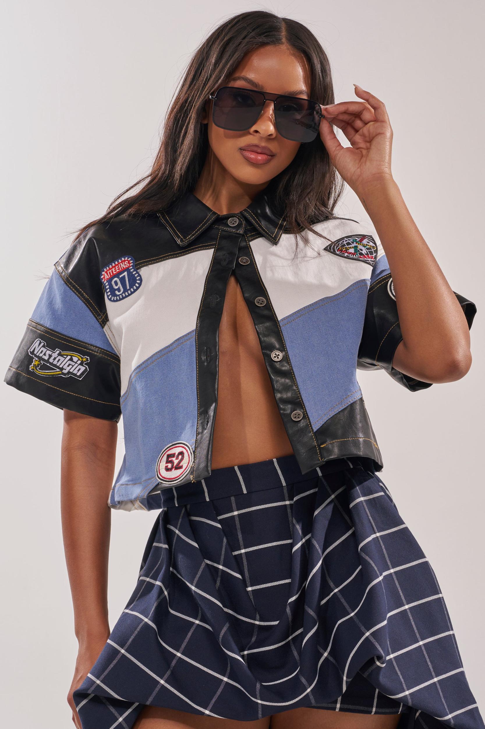 GUESS WHAT STRIPE SHORT SLEEVE BUTTON DOWN Product Image