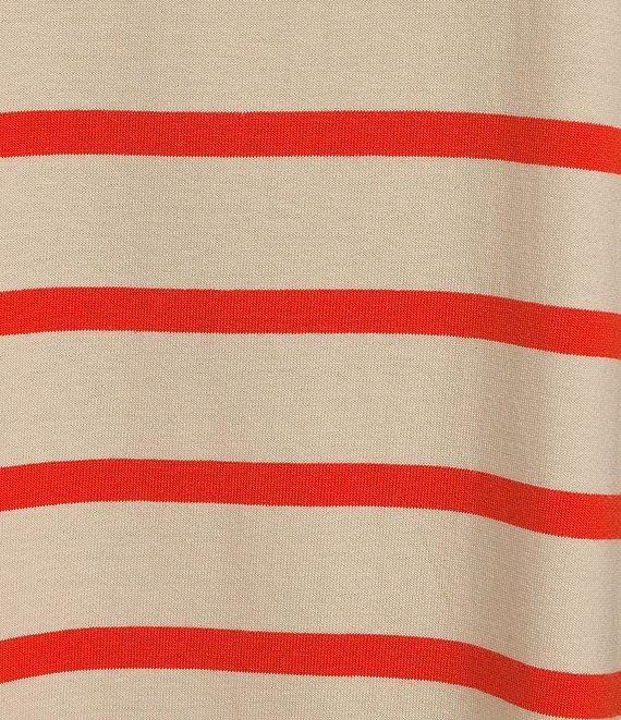 Gibson & Latimer Stripe Knit Crew Neck Sleeveless Sheath Midi Dress Product Image