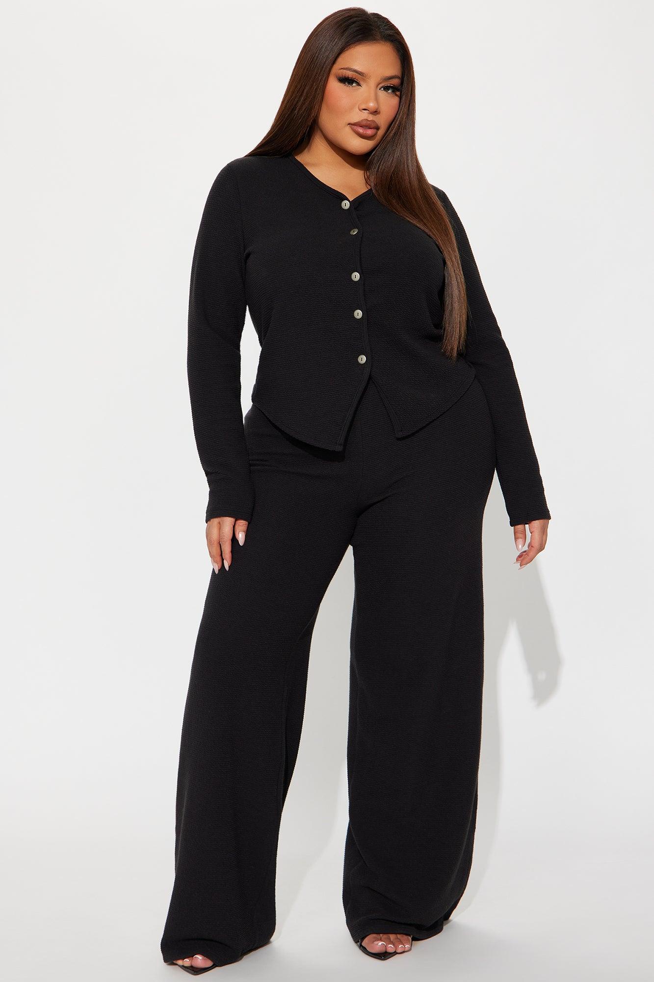 Always Nice Pant Set - Black Product Image