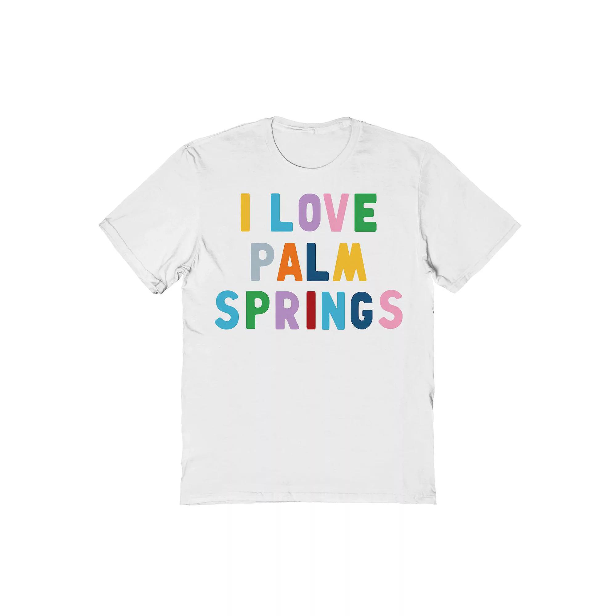 Men's COLAB89 by Threadless I Love Palm Springs Graphic Tee, Size: XL, White Product Image