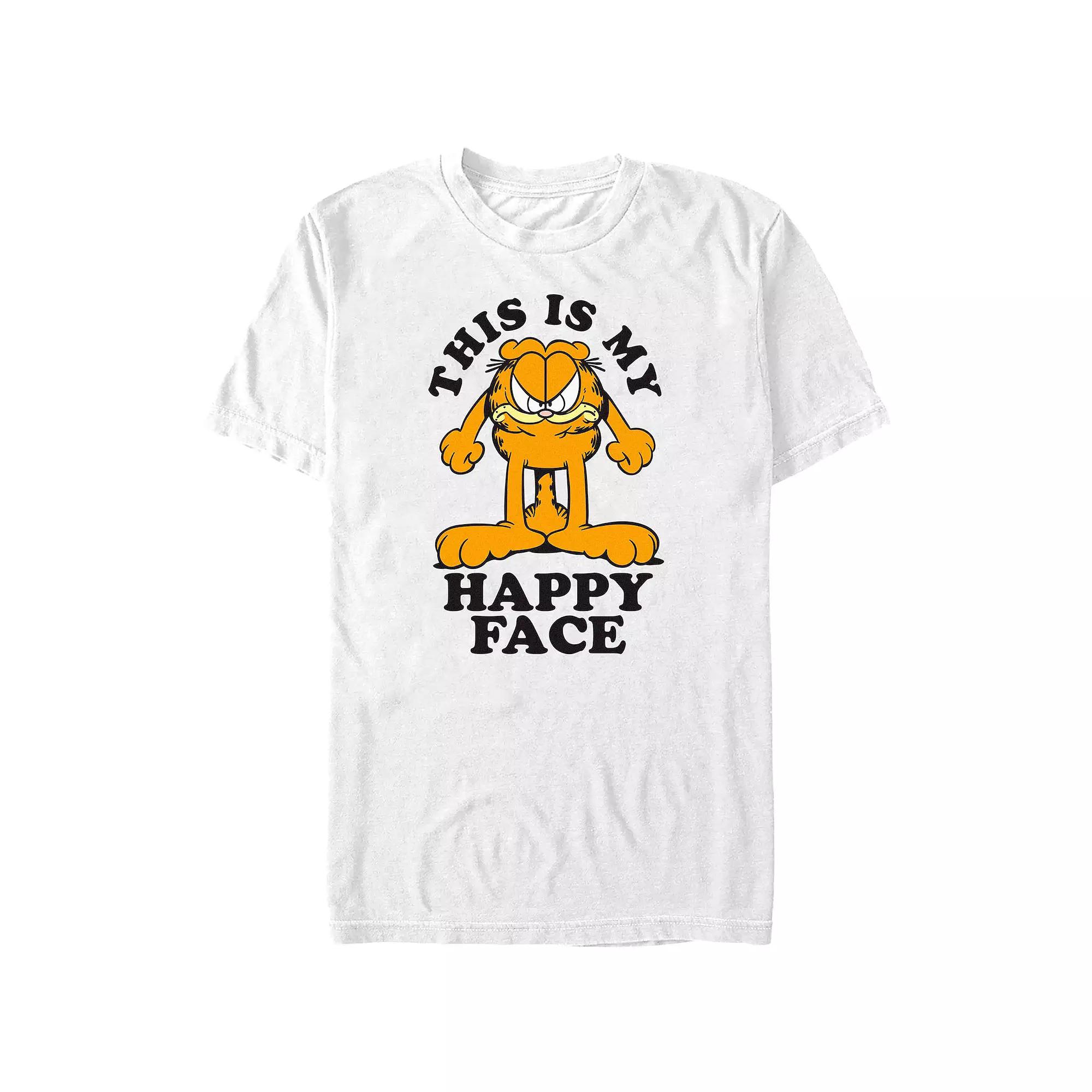 Big & Tall Garfield This Is My Happy Face Graphic Tee, Men's,  Product Image
