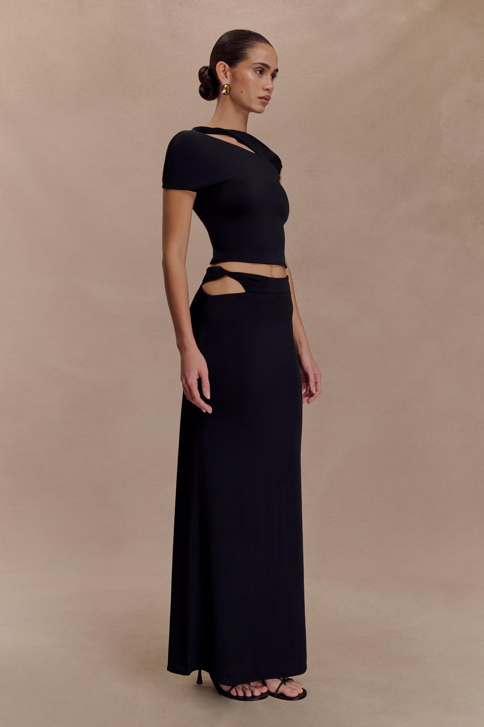 Haven Slinky Twist Top - Black Product Image