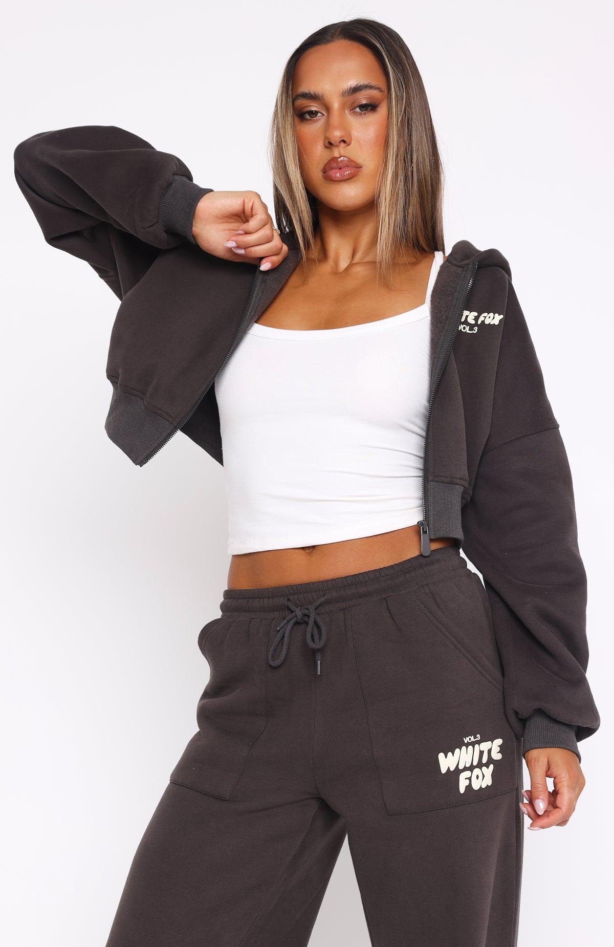 Offstage Cropped Zip Hoodie Shadow Product Image