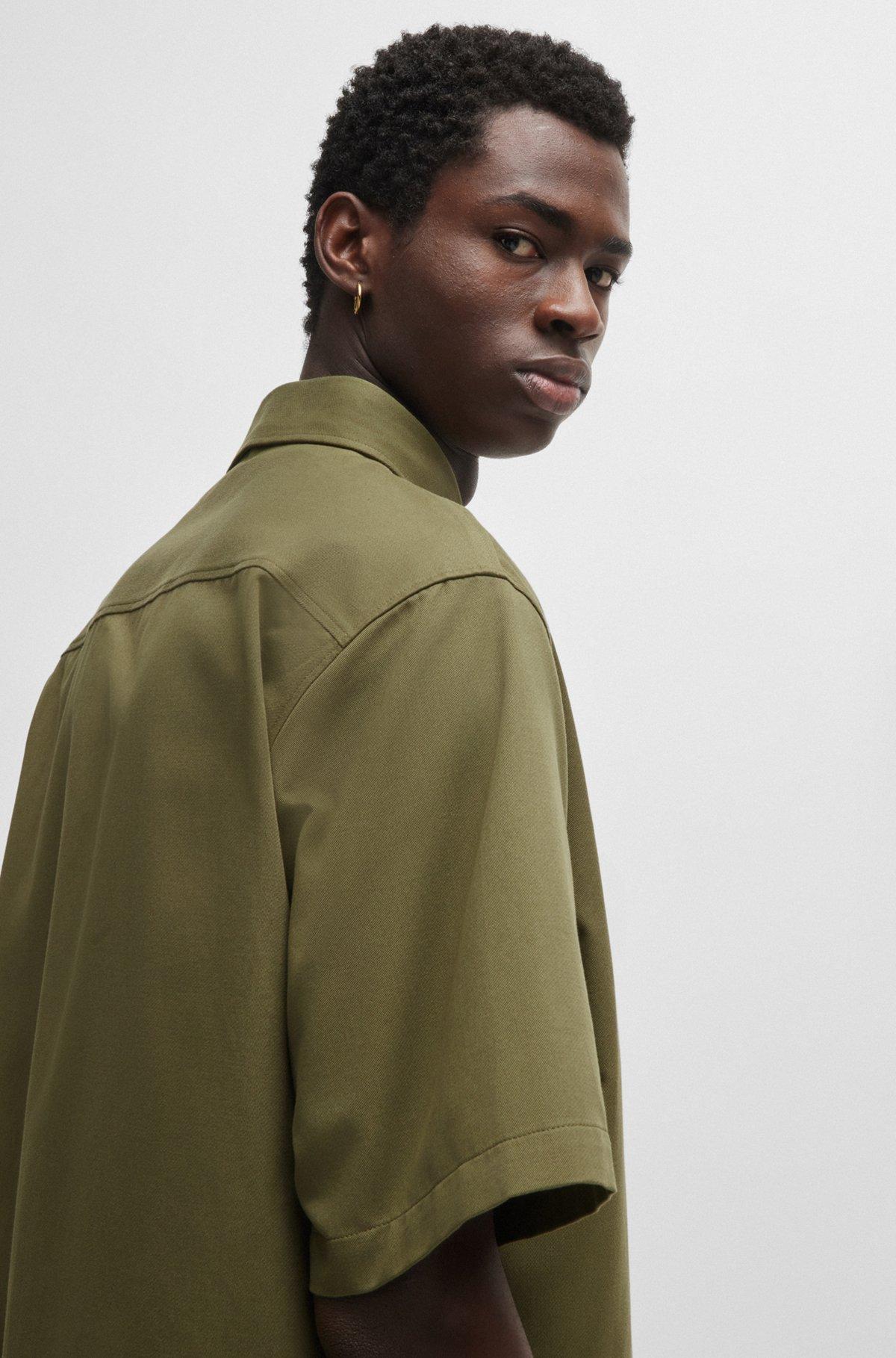 Oversized-fit shirt in cotton twill Product Image