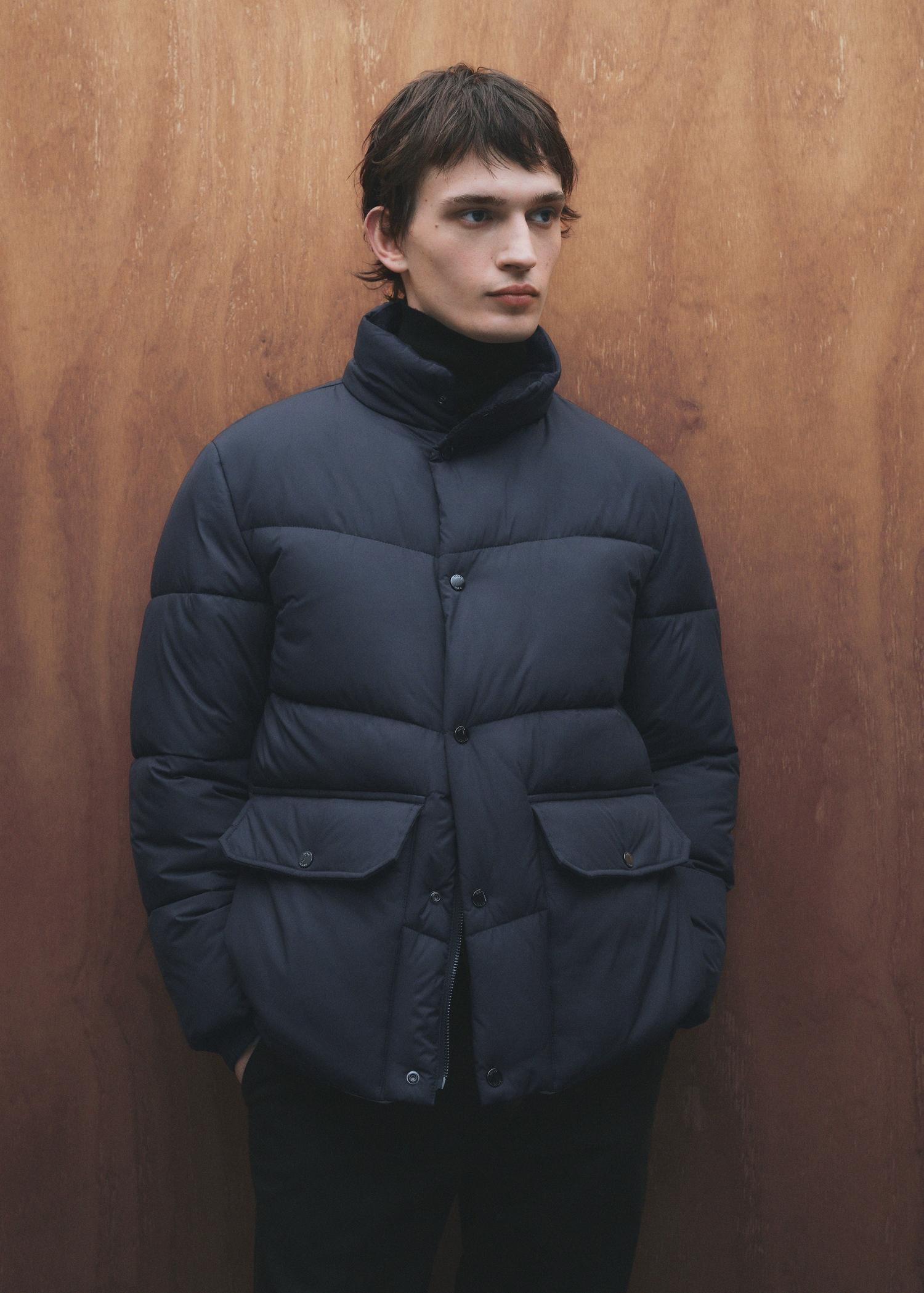 Water-repellent quilted anorak - Men | MANGO USA Product Image