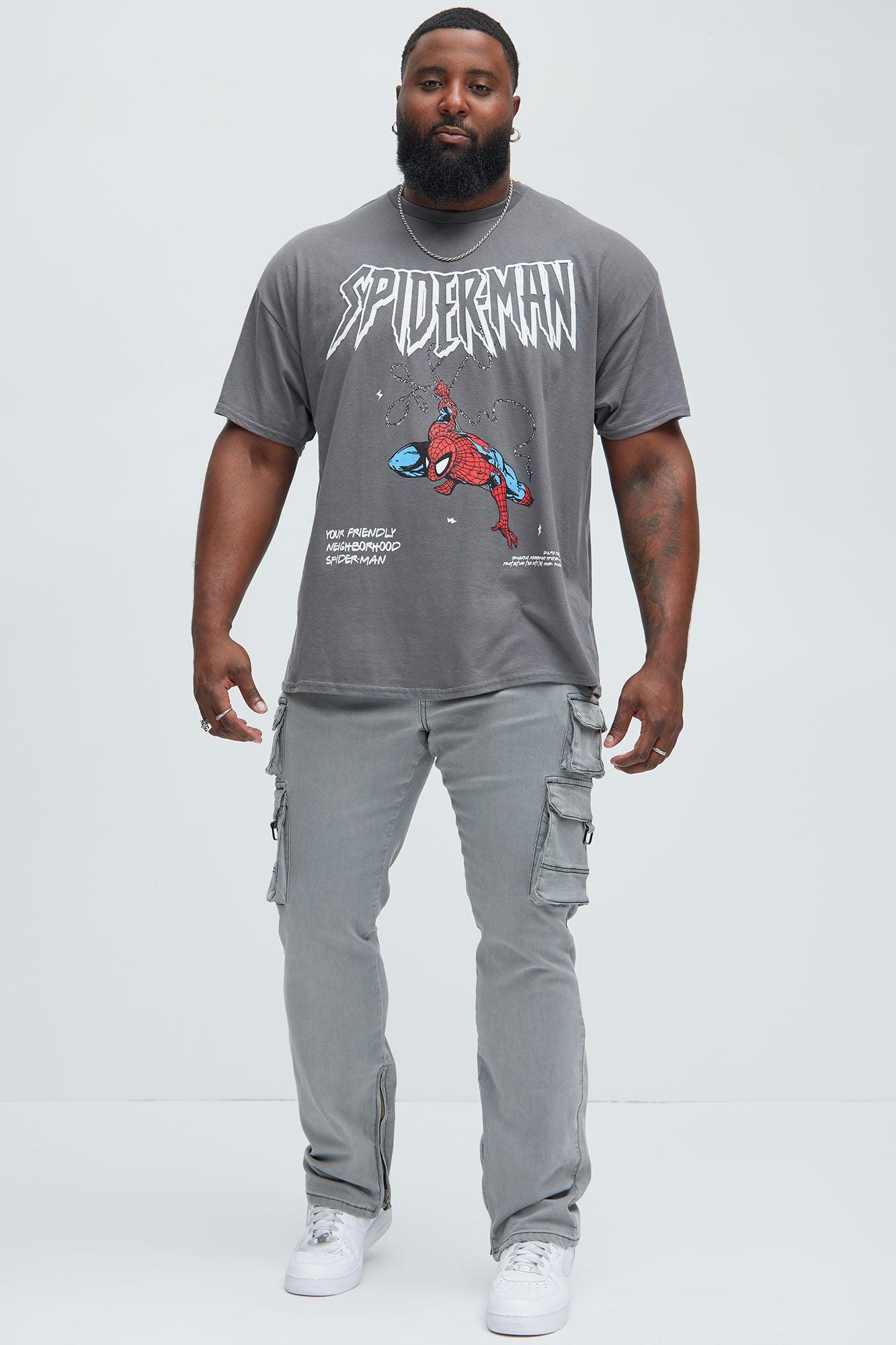 Get This Cargo Stacked Skinny Zipper Flare Jeans - Grey Product Image