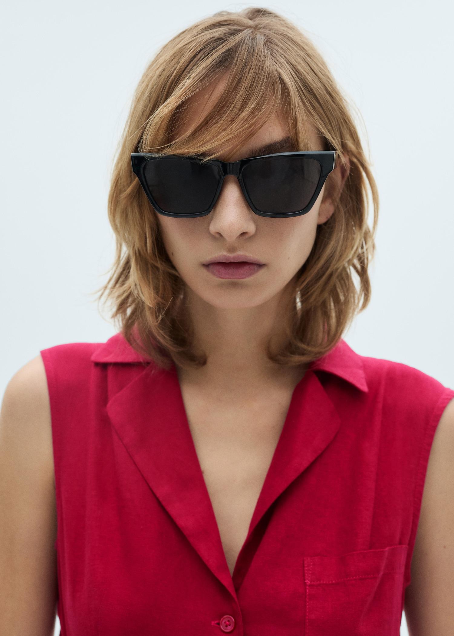 Linen shirt dress with belt - Women | MANGO USA Product Image