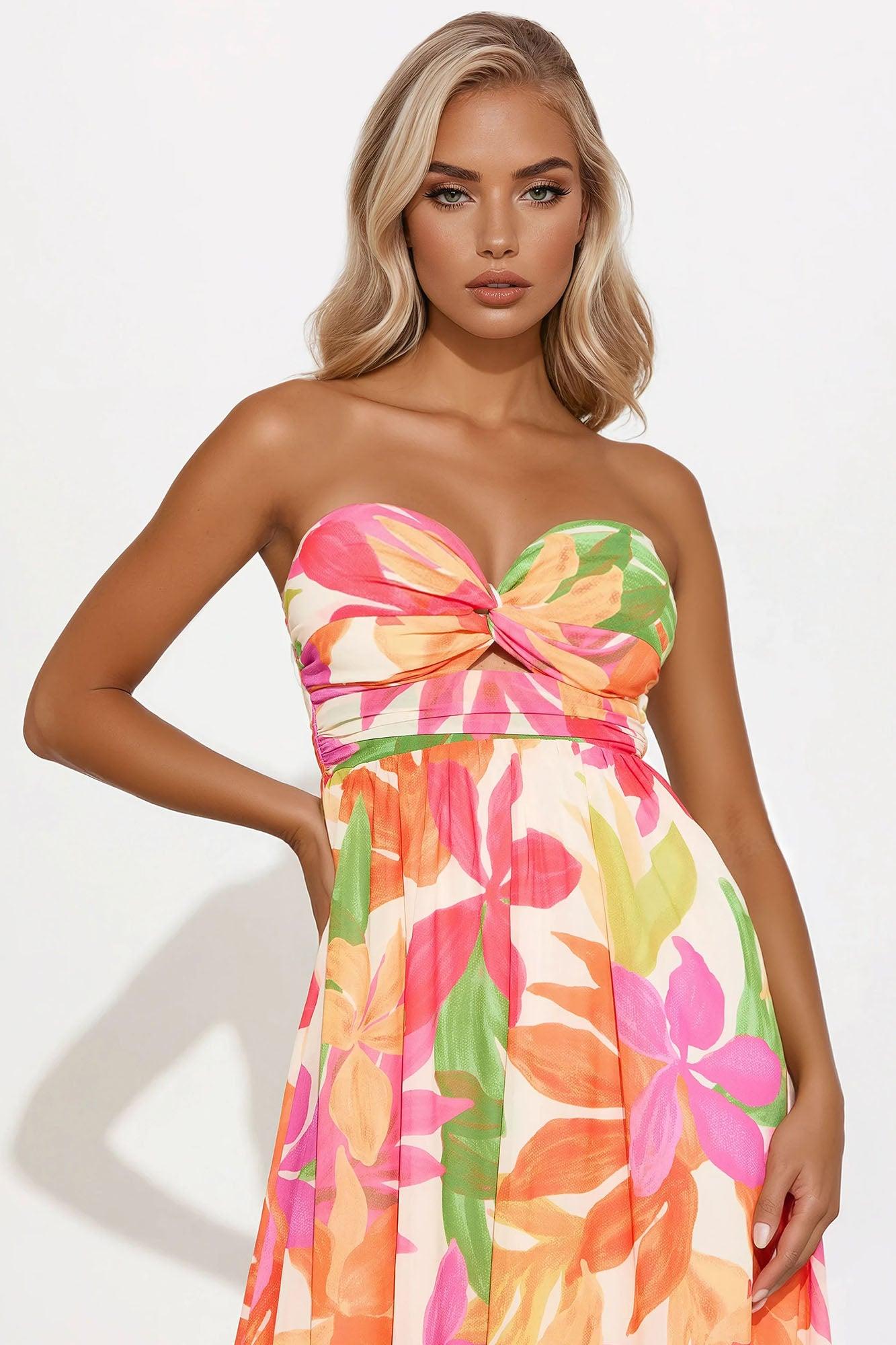 Off To Vacay Maxi Dress - Orange/combo Product Image