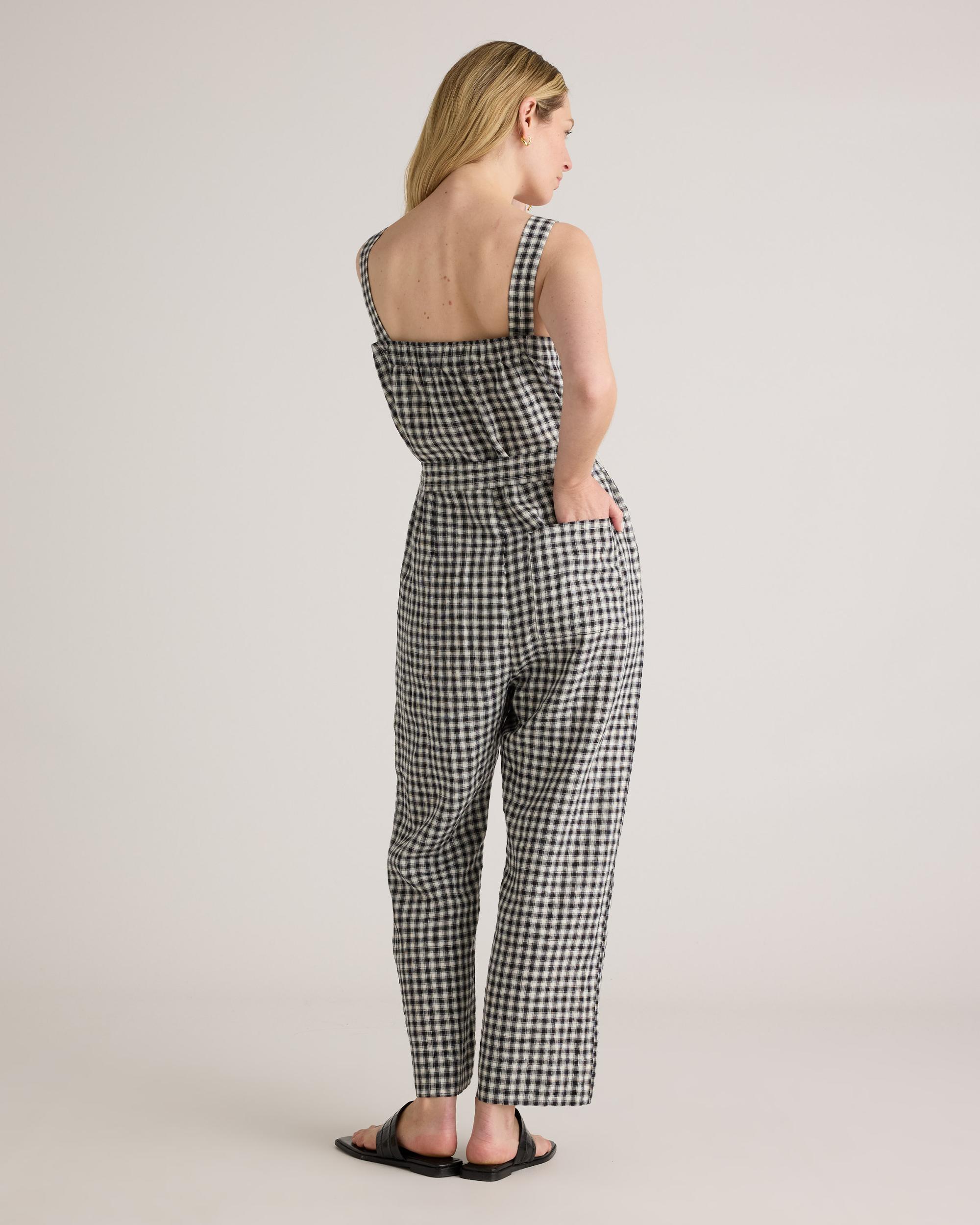 Quince | Women's 100% European Linen Square Neck Jumpsuit Product Image