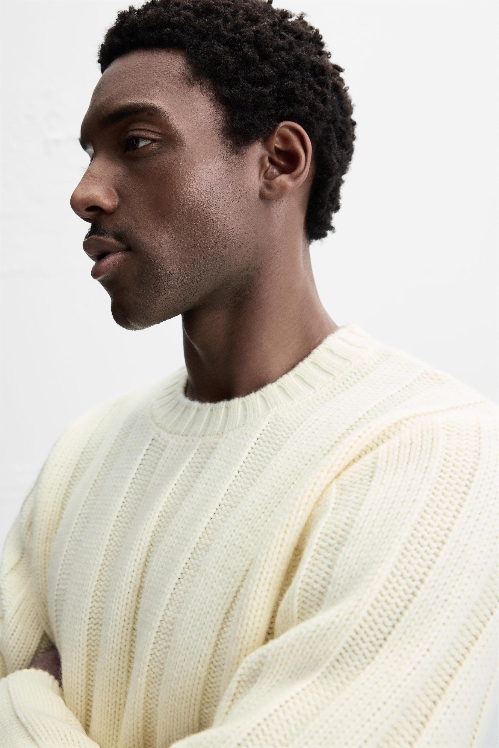 RIBBED TEXTURED SWEATER Product Image