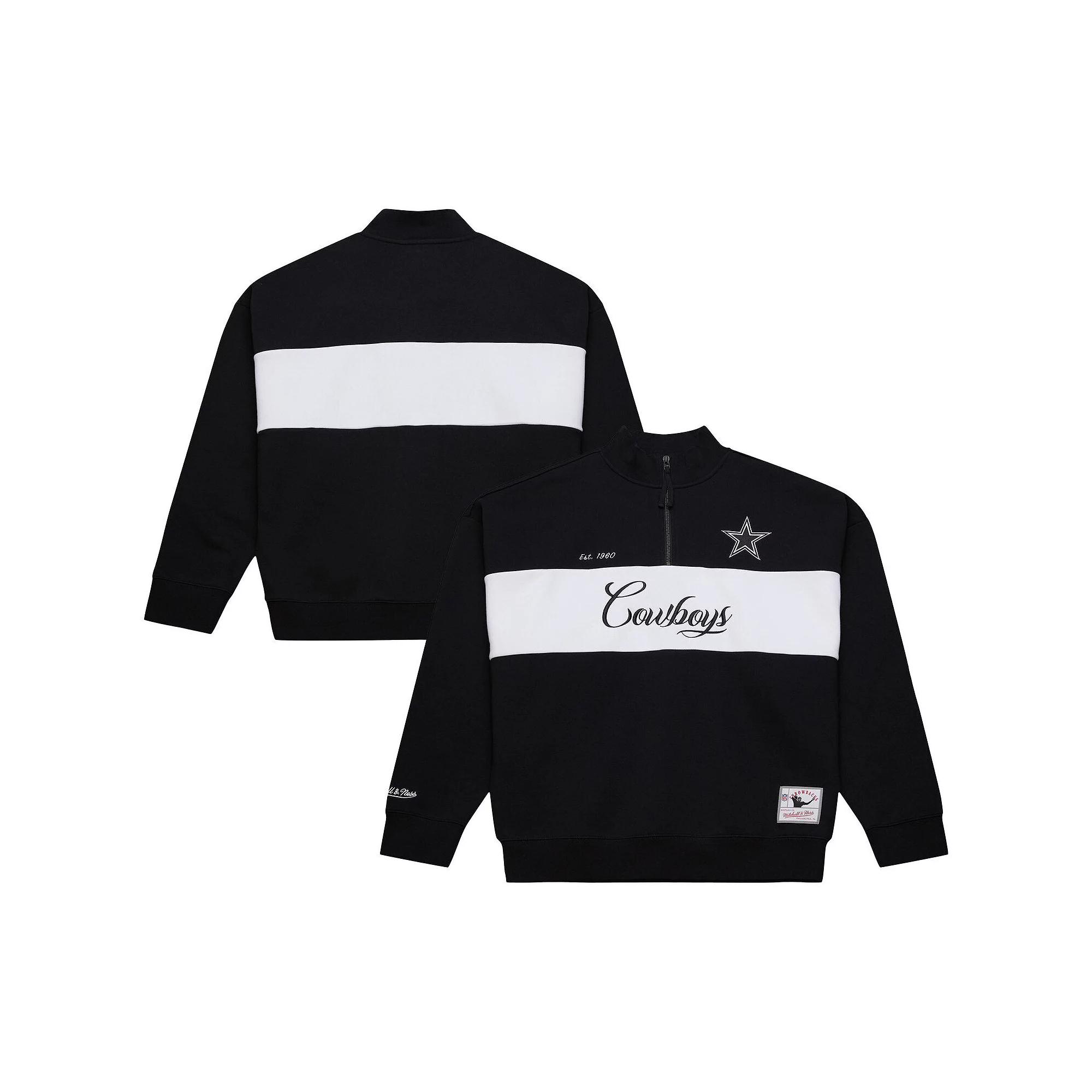 Women's Mitchell & Ness Black Dallas Cowboys Quarter-Zip Jacket,  Product Image