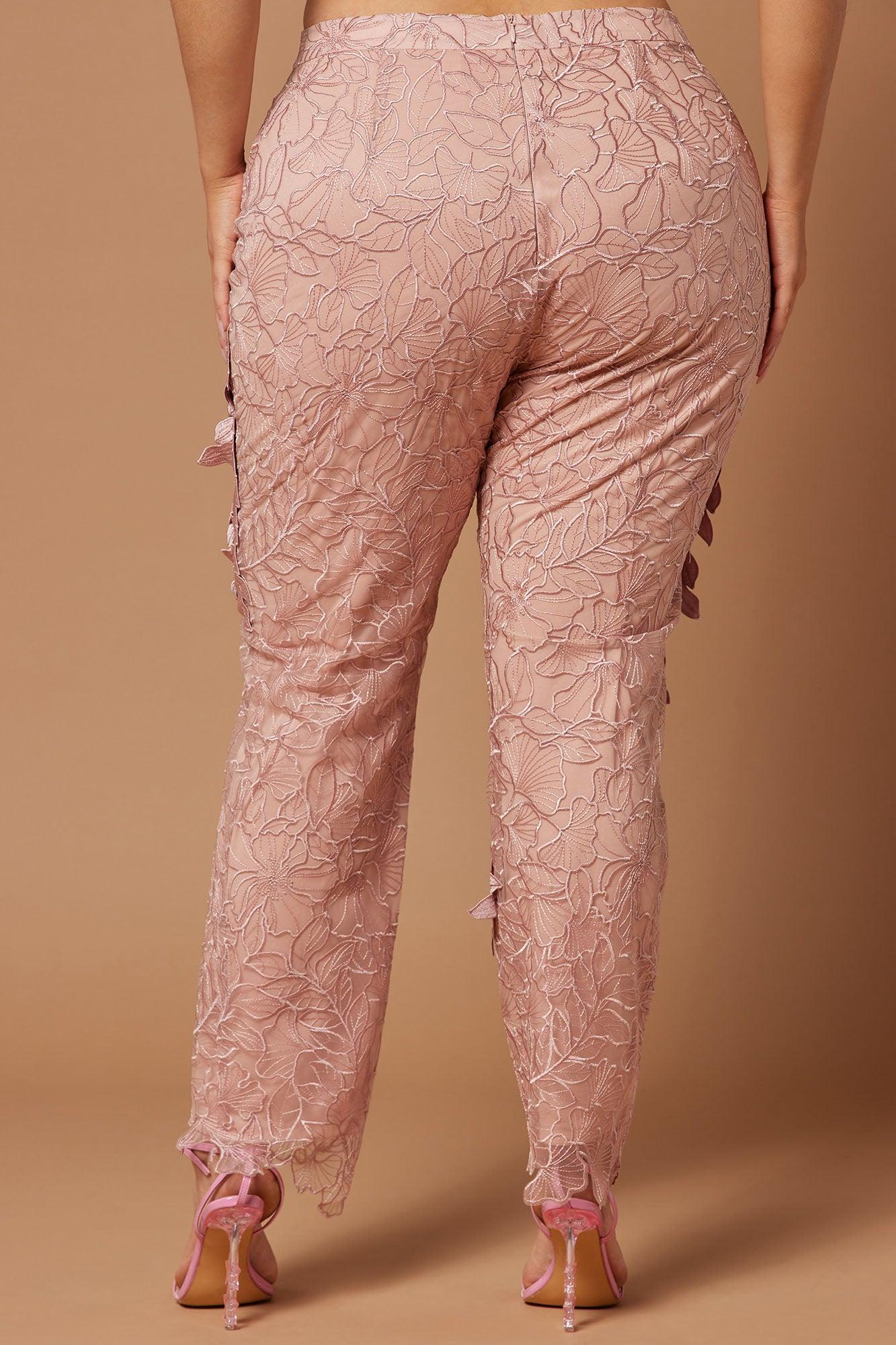 Clarissa Embroidered Pant - Rose Product Image