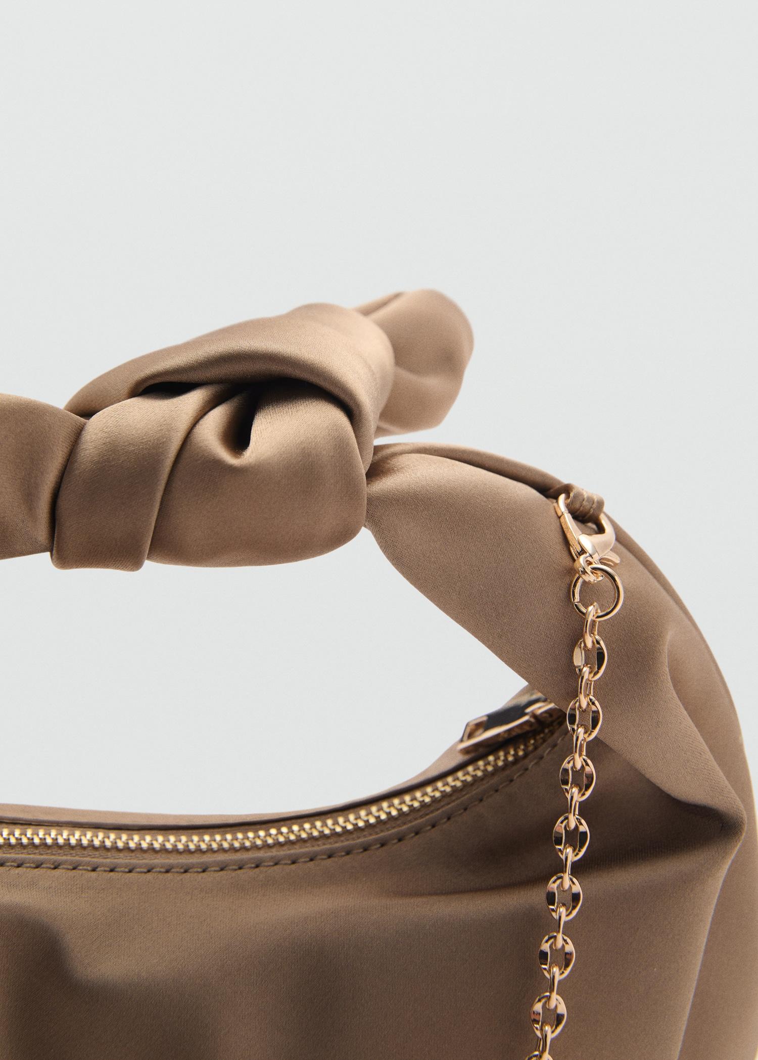 Satin handbag - Women | MANGO USA Product Image