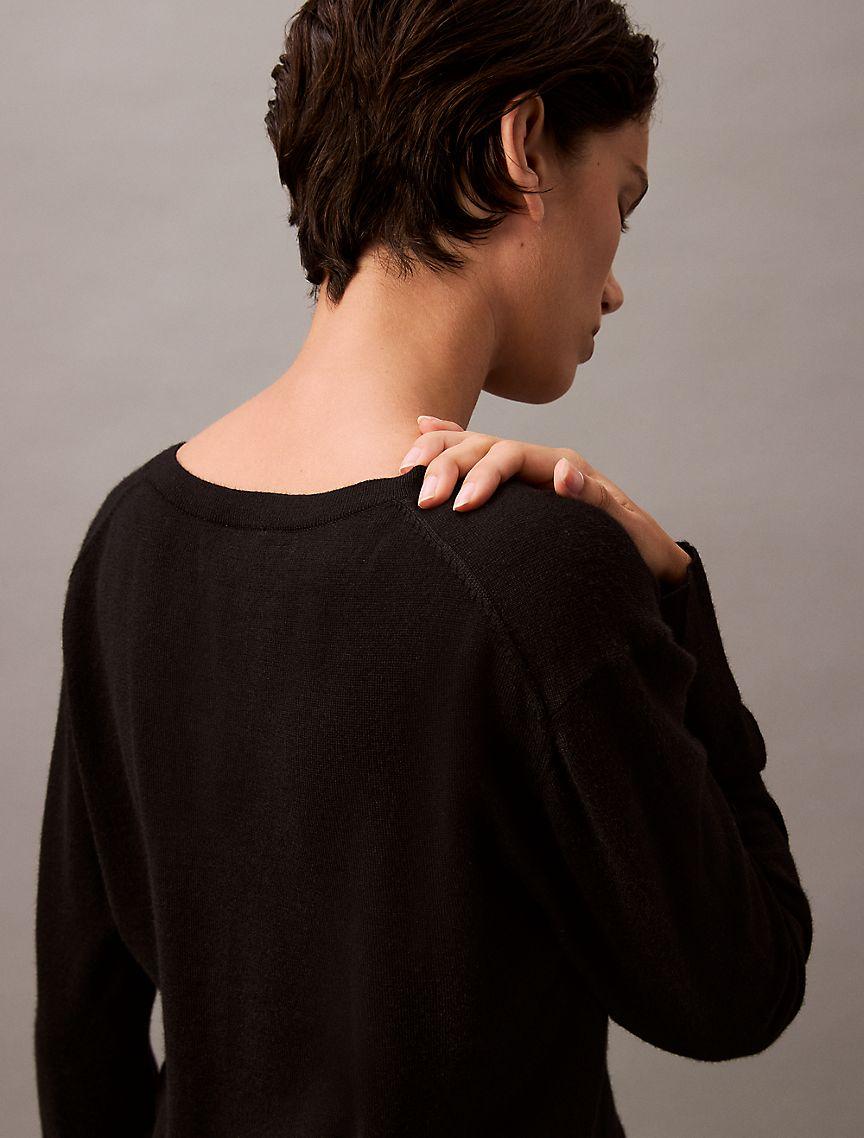 Extra Fine Merino Blend V-Neck Sweater Product Image