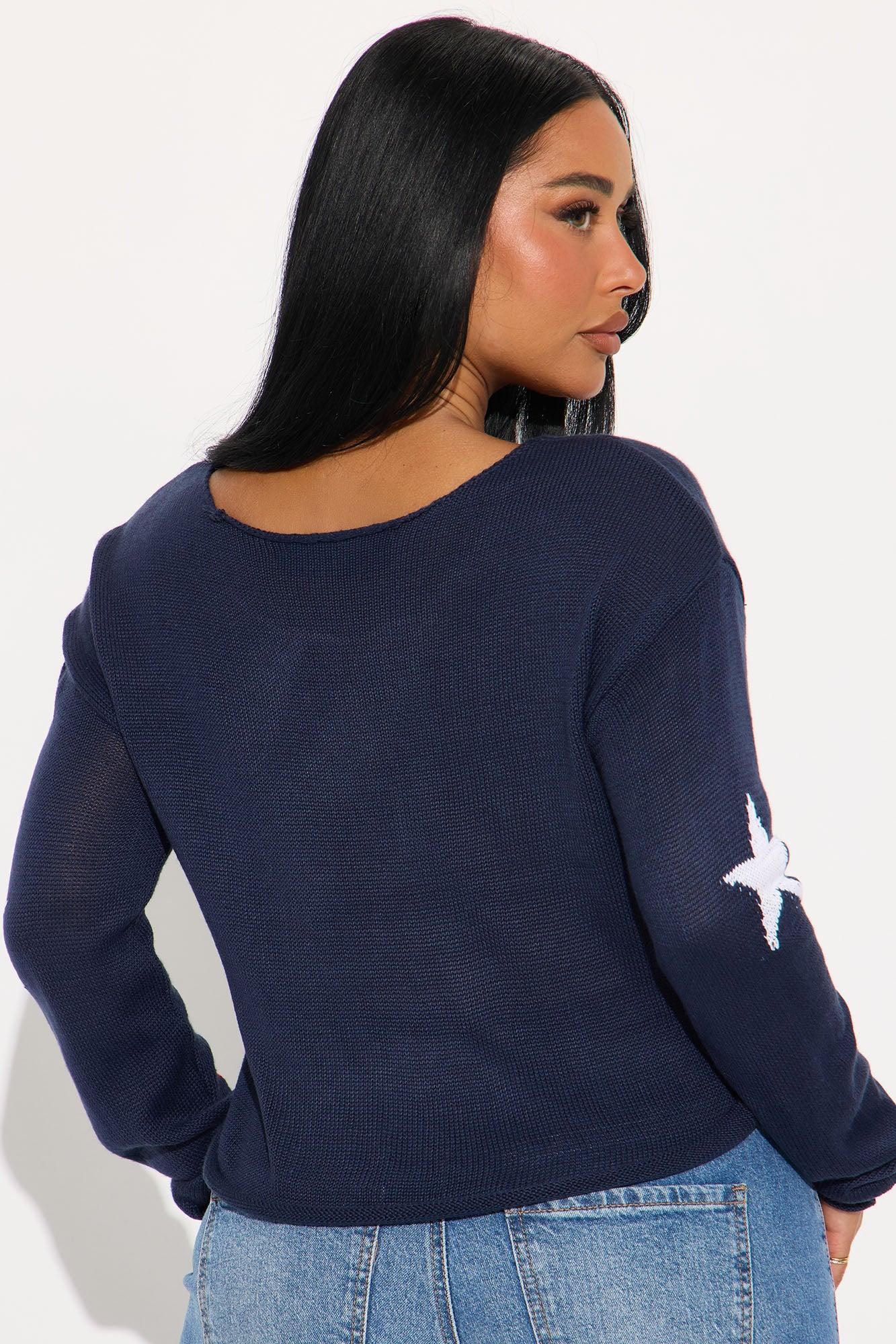USA Stars Pullover Sweater  - Navy/combo Product Image