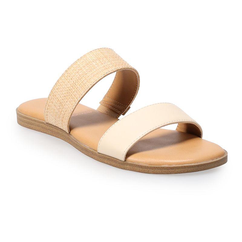 LC Lauren Conrad Sunstone Women's Slide Sandals, Size: 6, Natural Product Image