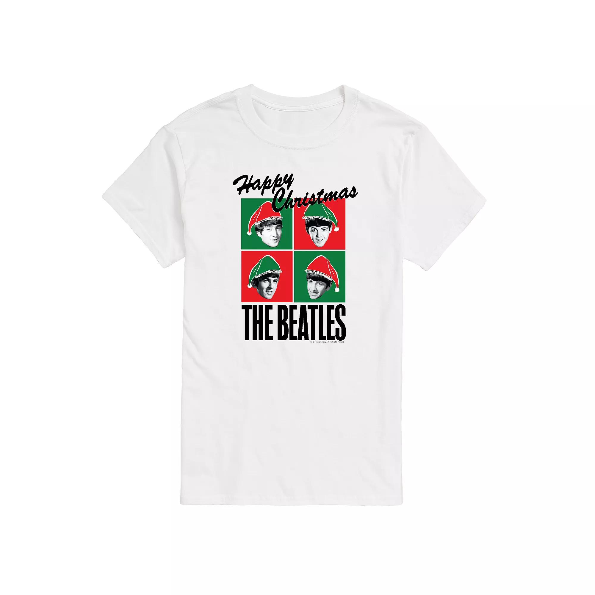 Big & Tall The Beatles Happy Christmas Graphic Tee, Men's,  Product Image