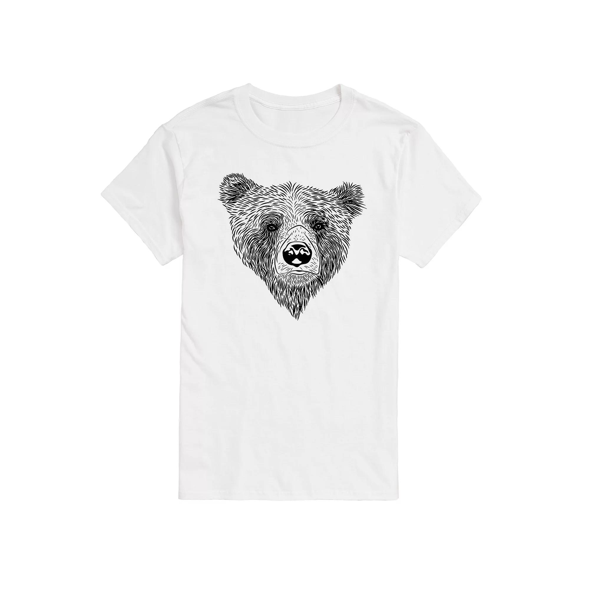 Big & Tall Bear Face Tee, Men's,  Product Image