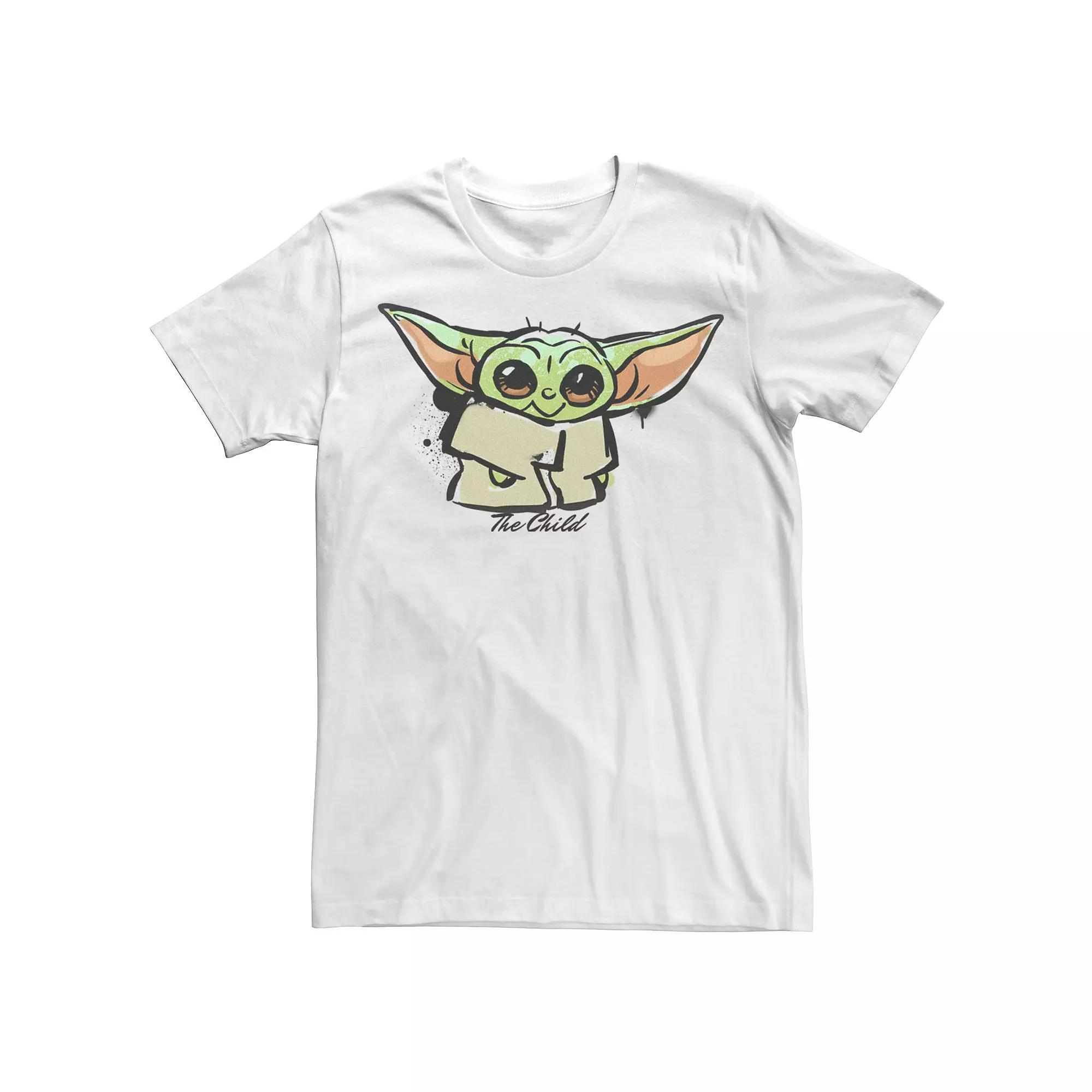 Men's Star Wars The Mandalorian Bb Child Paint Poster Tee,  Product Image
