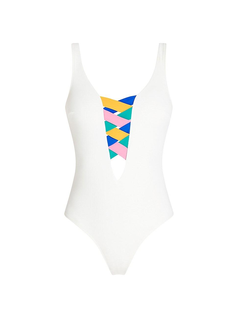 Womens St. Martin Lattice One-Piece Product Image