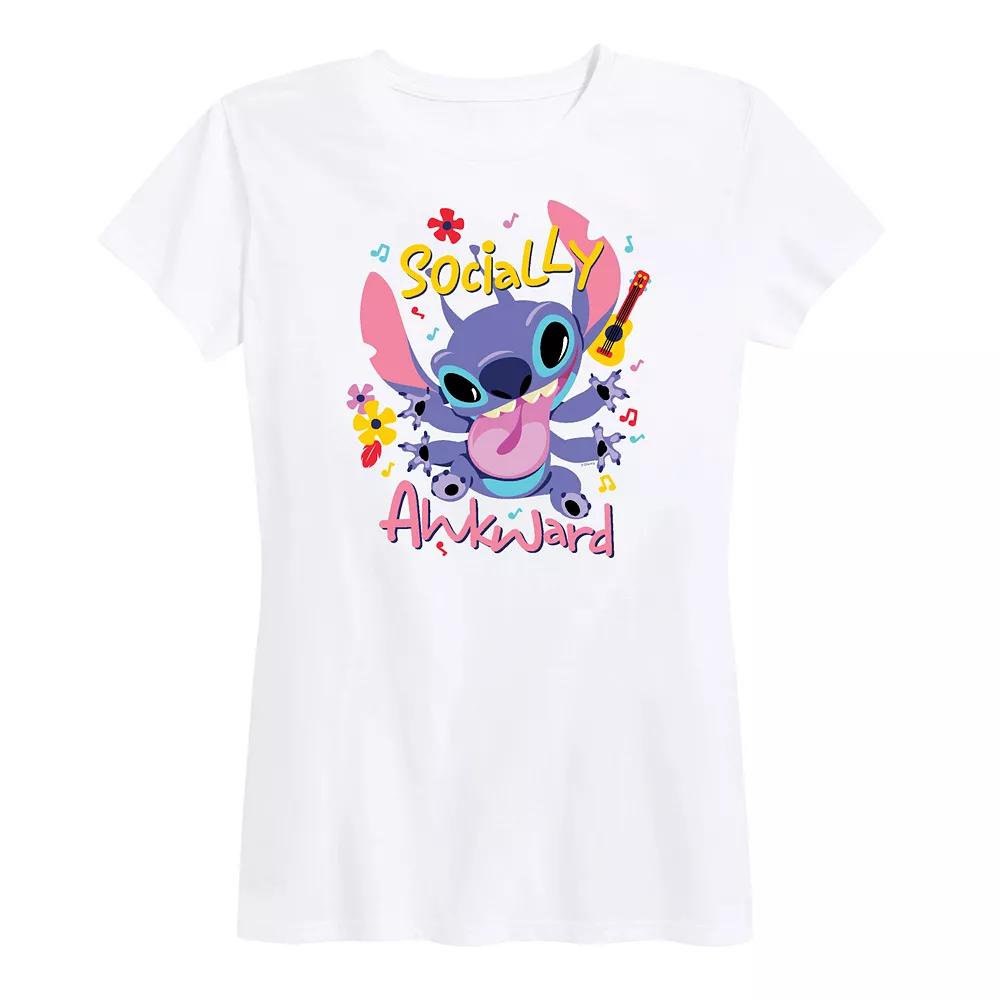 Disney's Lilo & Stitch Women's Socially Awkward Graphic Tee,  Product Image