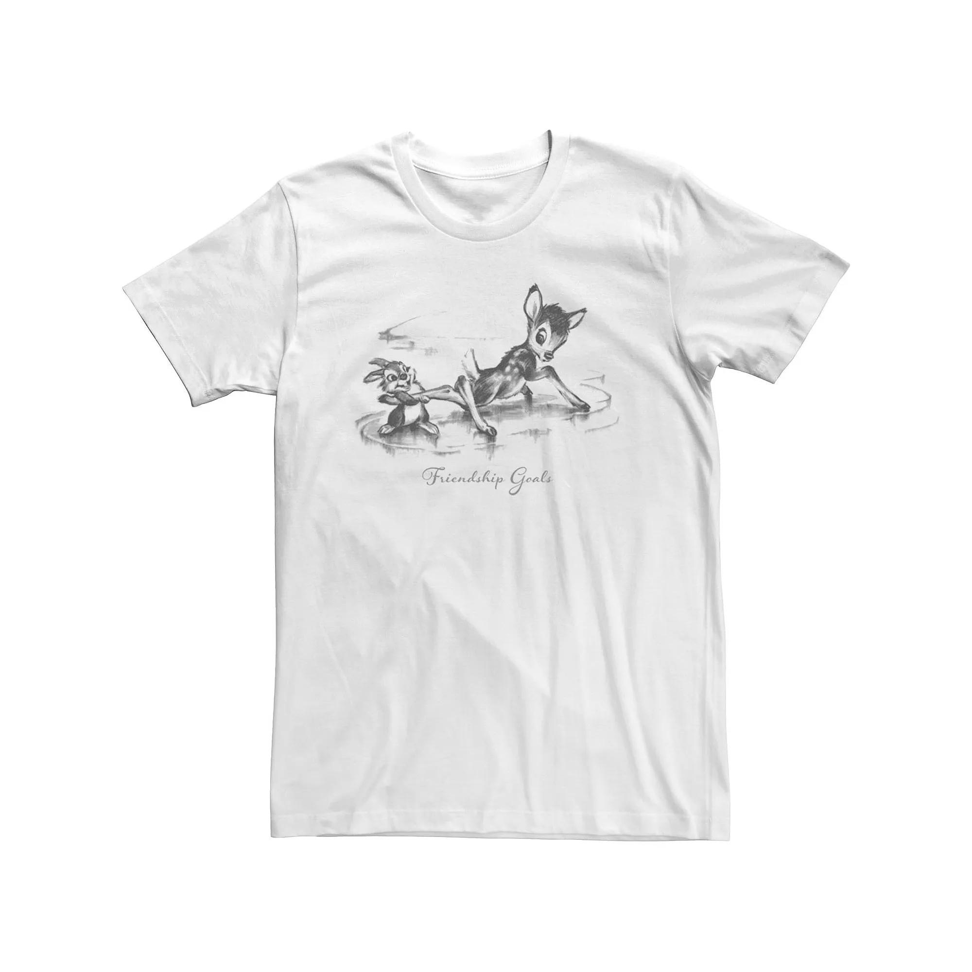 Disney's Bambi Thumper And Bambi Friendship Goals Men's Tee, Size: Large, White Product Image