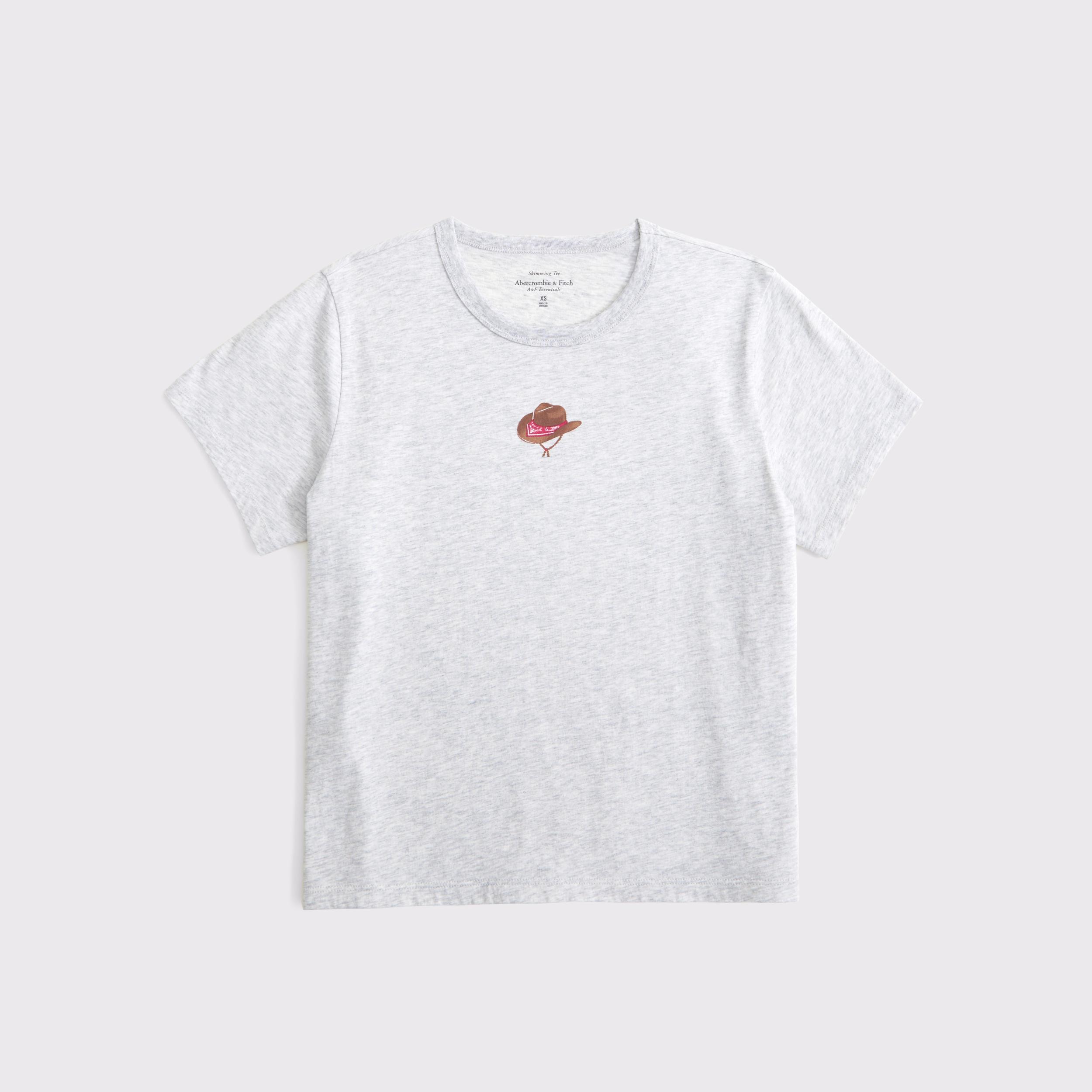 Short-Sleeve Cowboy Hat Graphic Skimming Tee Product Image