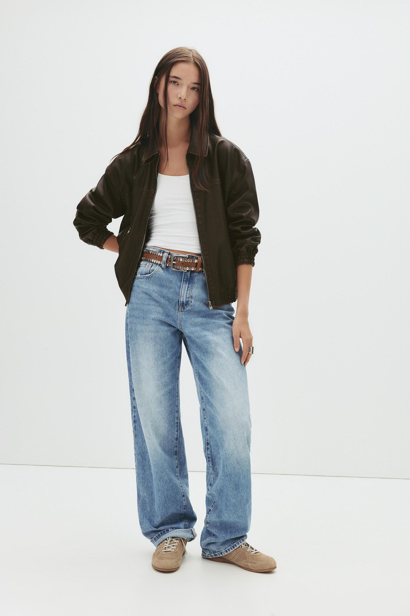 Faux leather bomber jacket Product Image