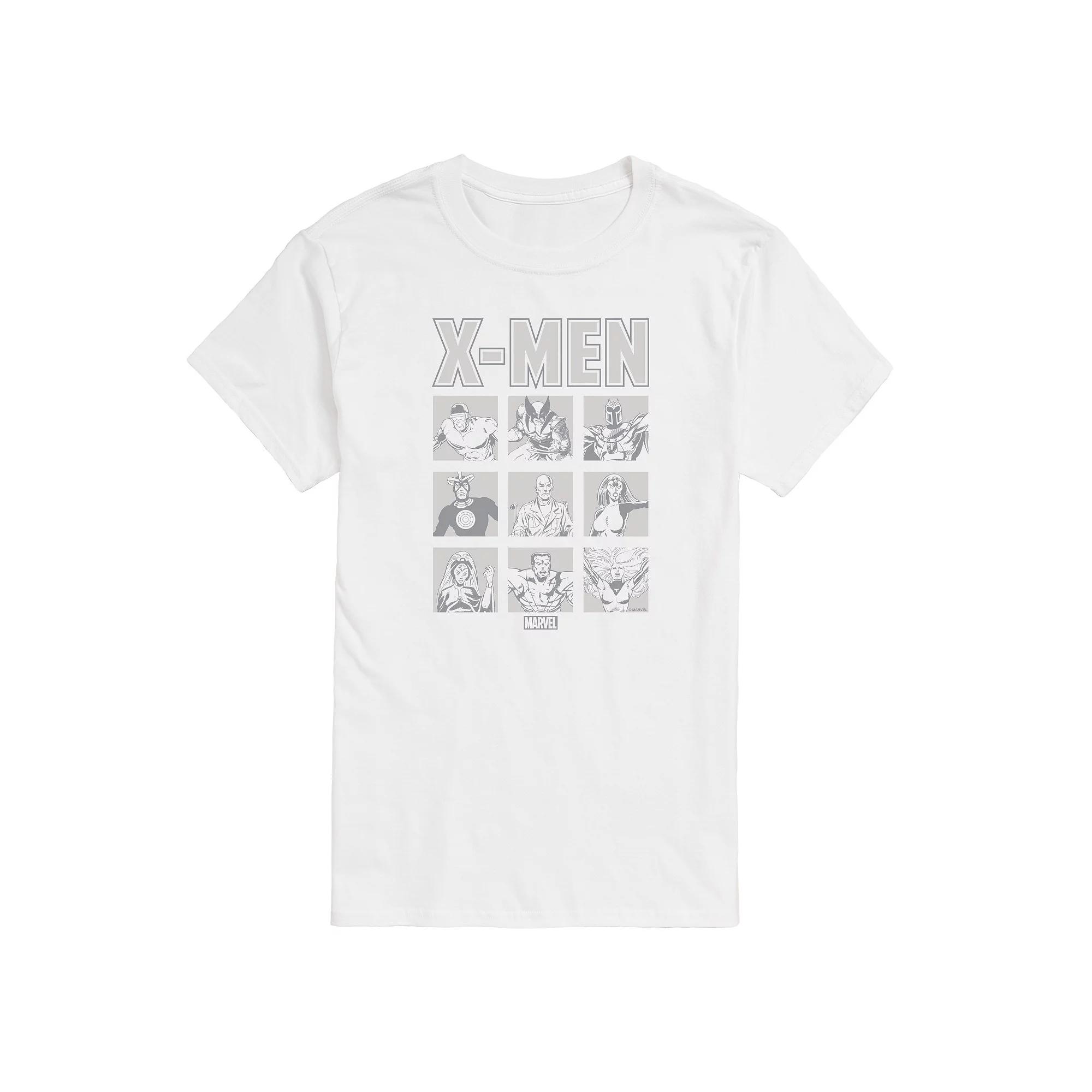 Big & Tall Marvel X-Men Monochrome Grid Graphic Tee, Men's,  Product Image