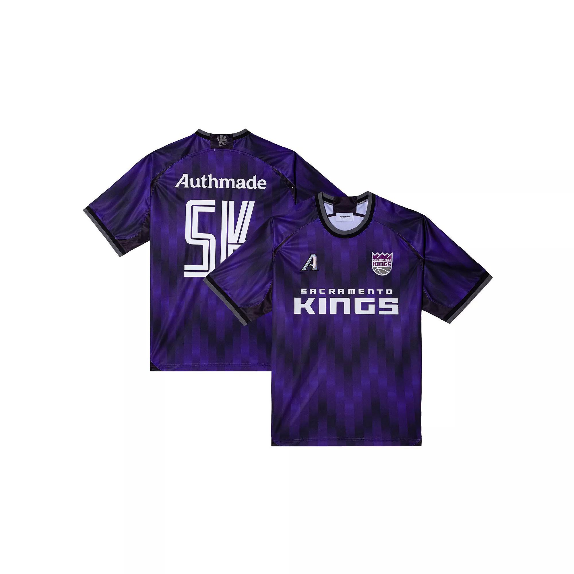 Men's Authmade x NBA Purple Sacramento Kings Soccer Kit Fashion Jersey, Size: Medium, Kng Purple Product Image