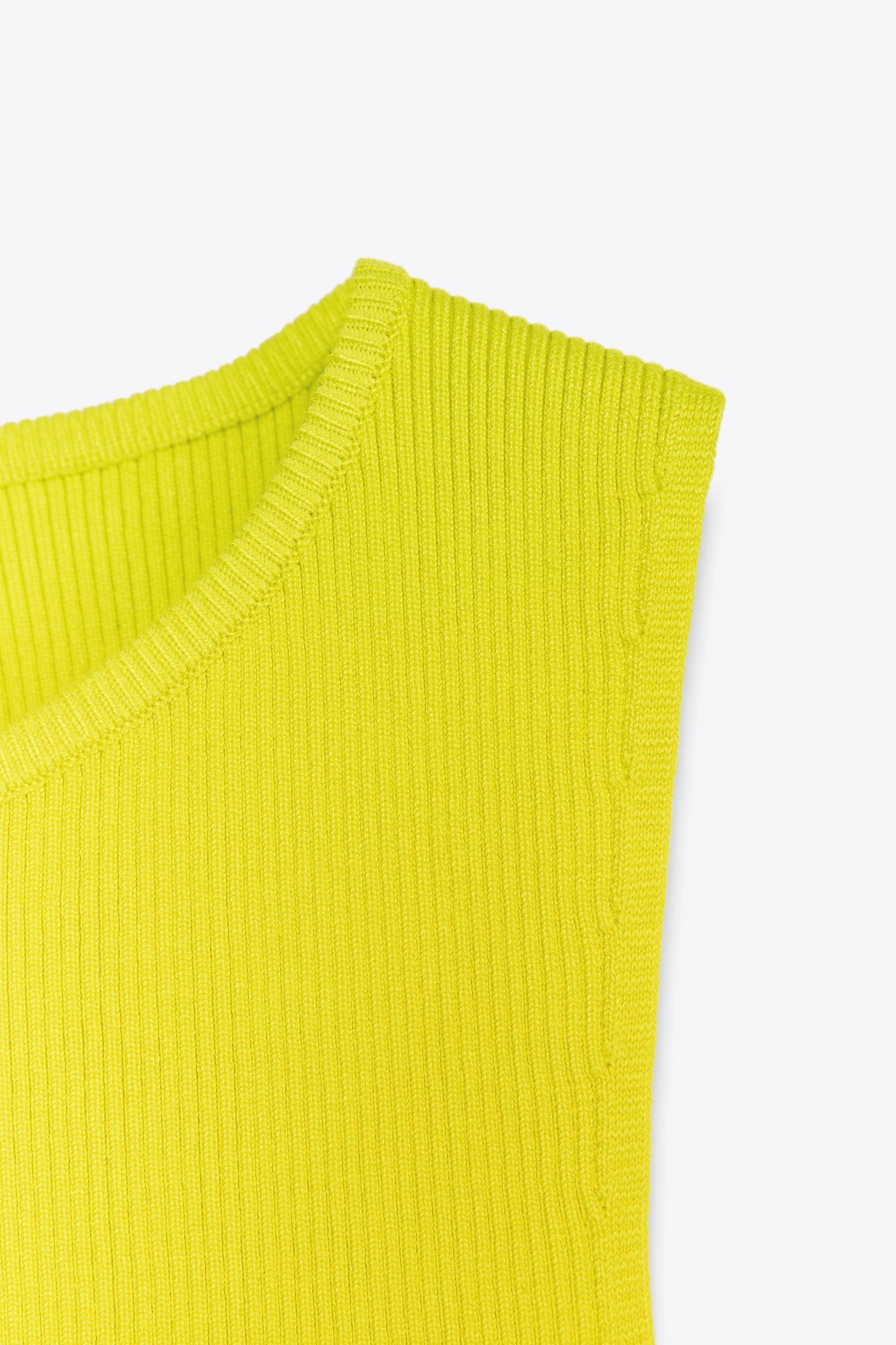 RIBBED KNIT TOP WITH LACED-UP BACK Product Image