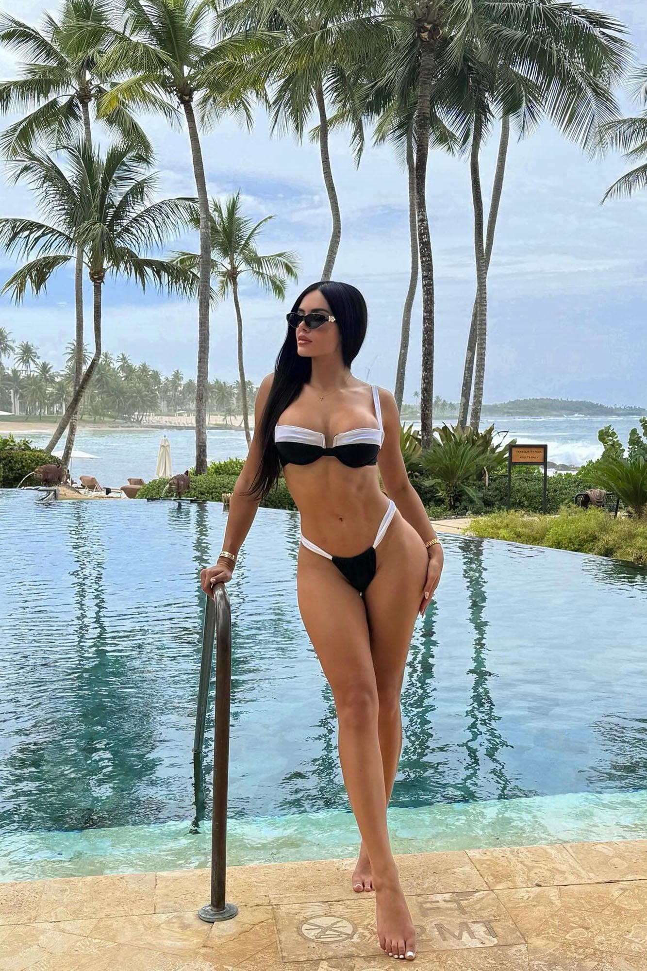 Emmie 2 Piece Bikini - Black/White Product Image