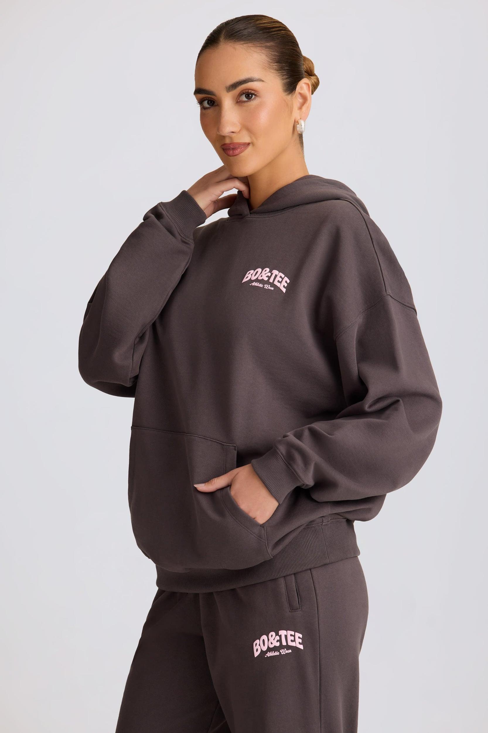 Oversized Hoodie in Charcoal Grey Product Image