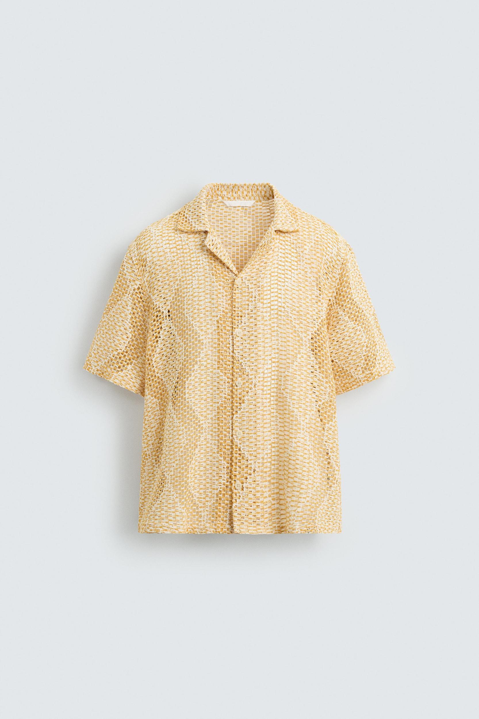 TEXTURED CROCHET SHIRT Product Image