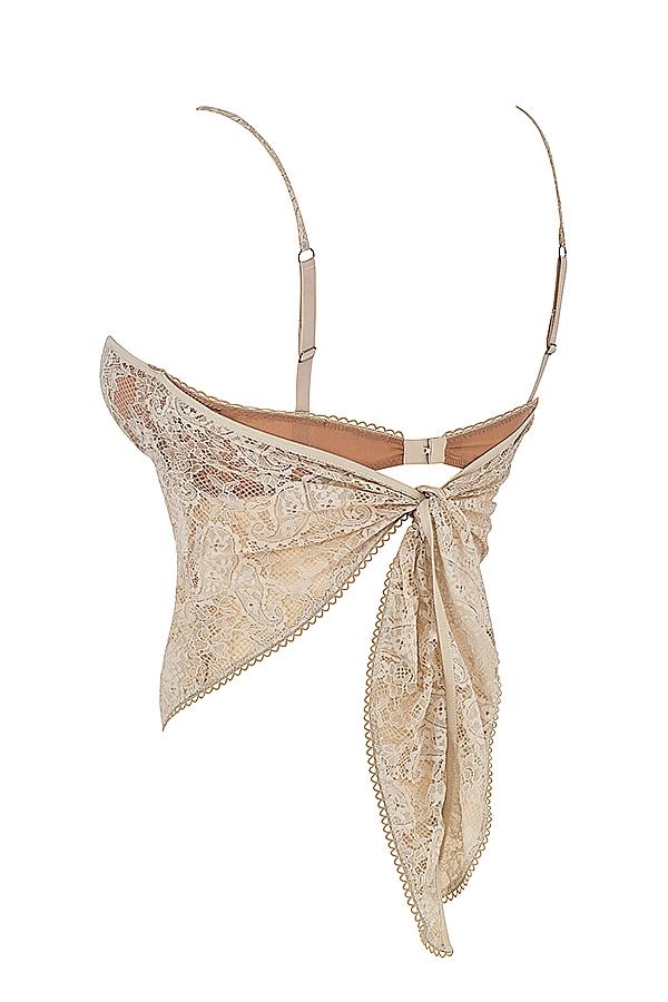 Fernanda  cream paisley lace top - sale Product Image