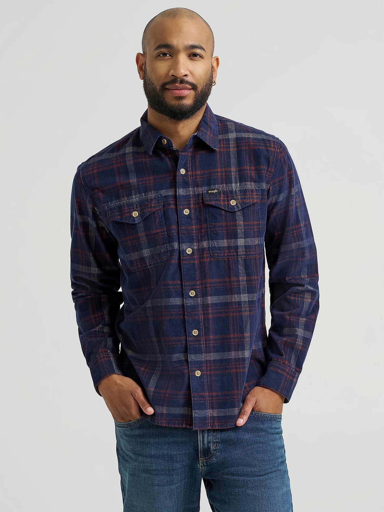 Men's Corduroy Shirt in Dark Sapphire Product Image